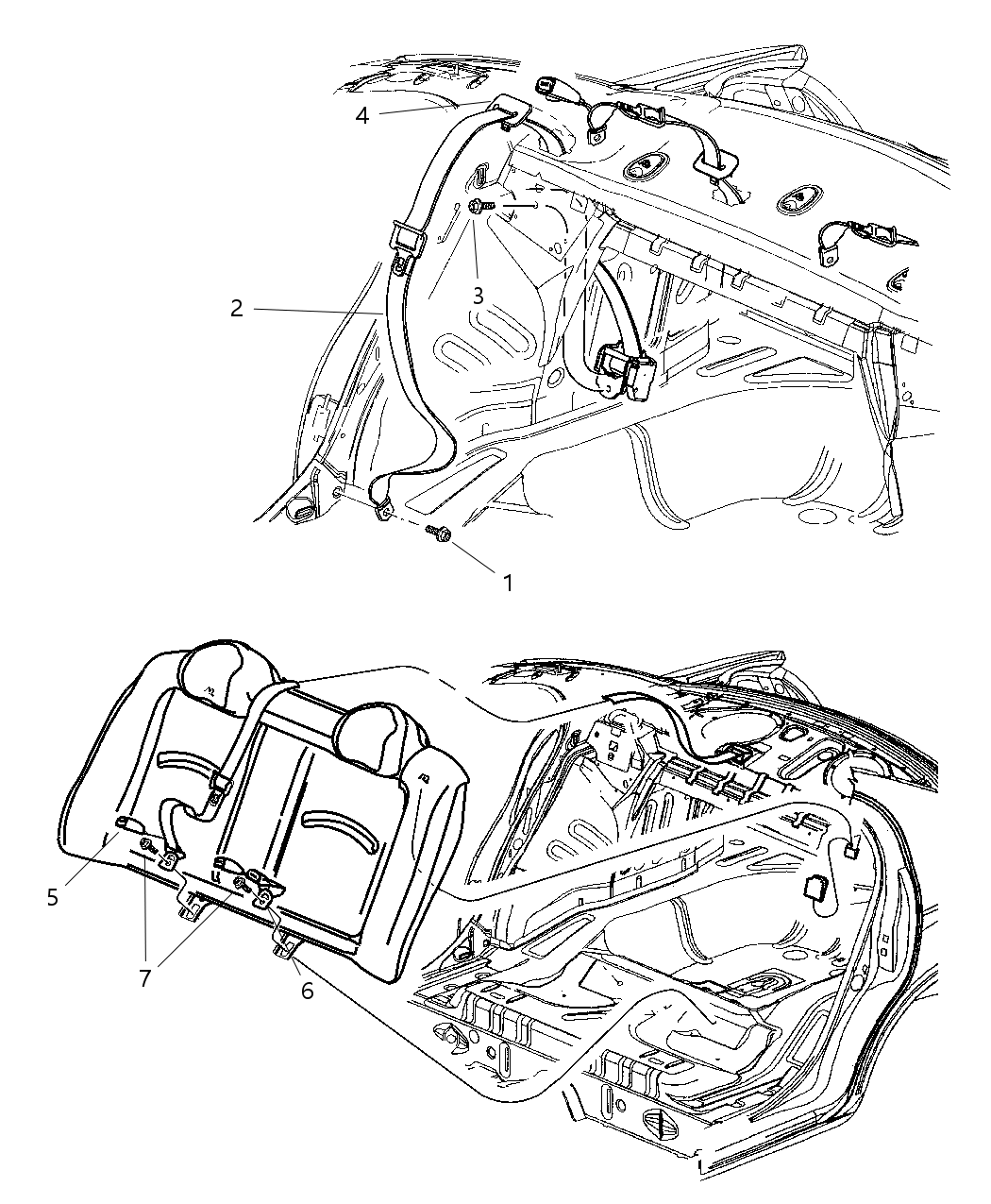 Mopar UP171L5AB Seat Belt Rear Counter Shoulder UP171L5AB Mopar Seat Belt Rear Counter Shoulder