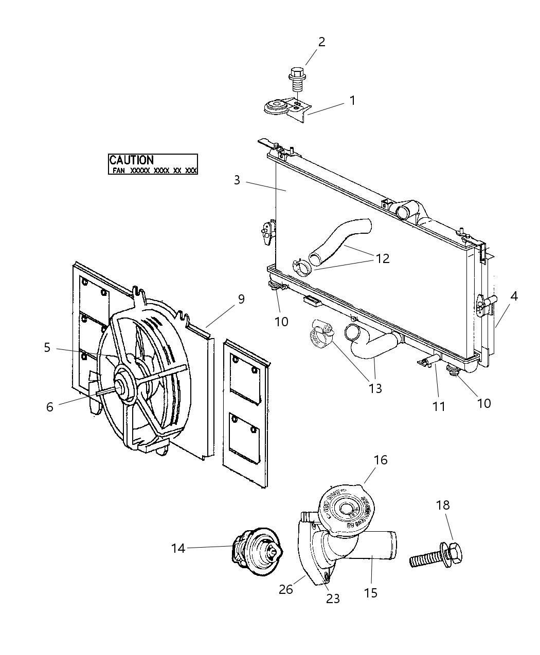 Mopar 5278950AD Hose And Clamp Radiator Outlet