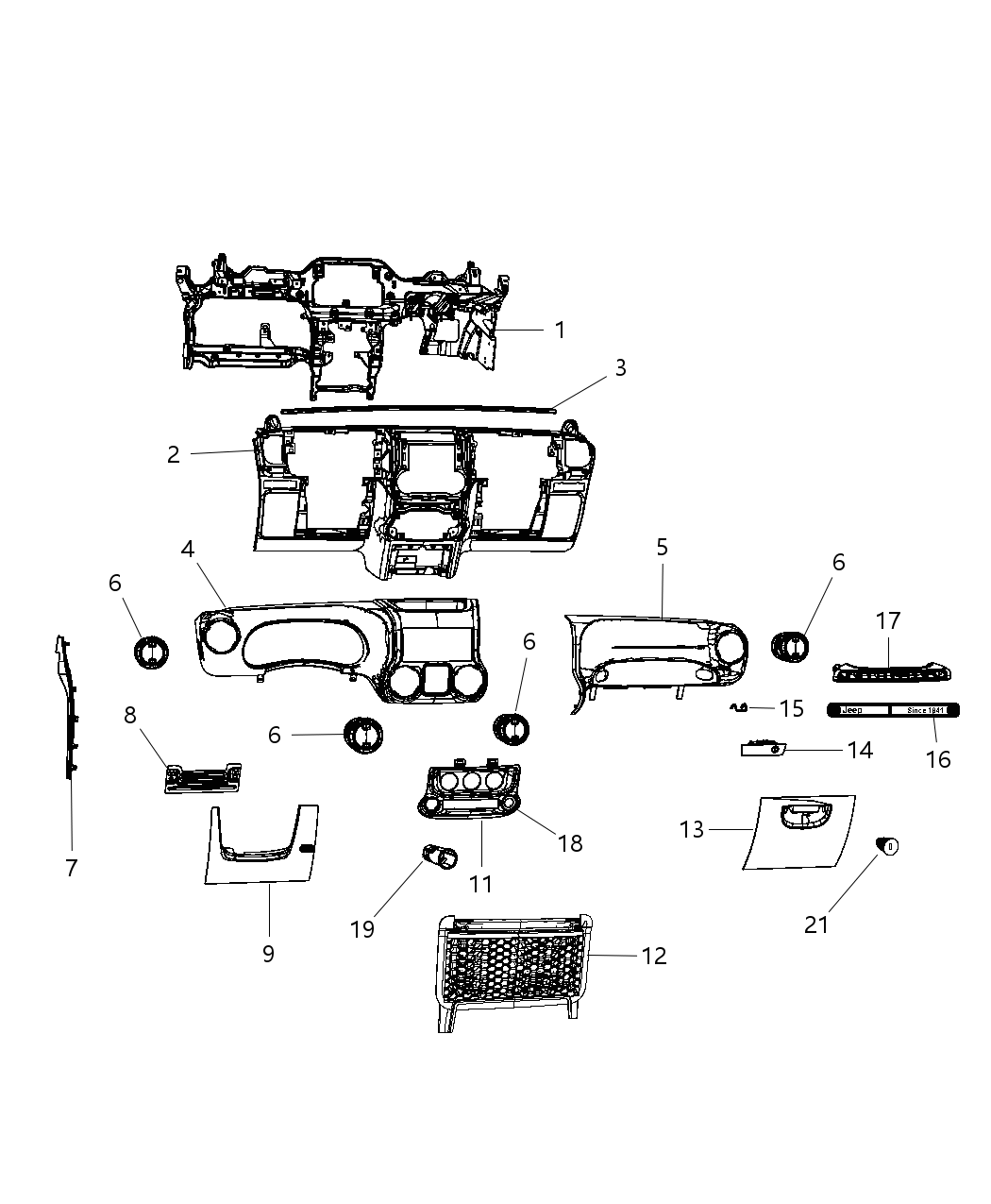 Mopar 5108166AB Pad Instrument Panel Mopar 5108166AB Pad Instrument Panel