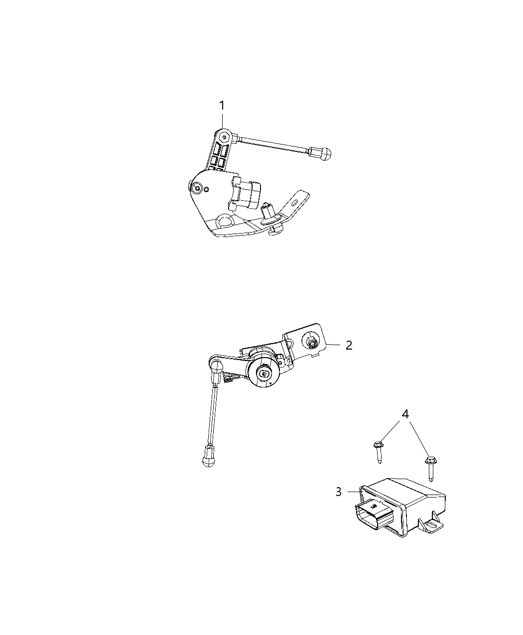 Mopar 68295927AB Sensor Ride Height Headlamp Leveling Front