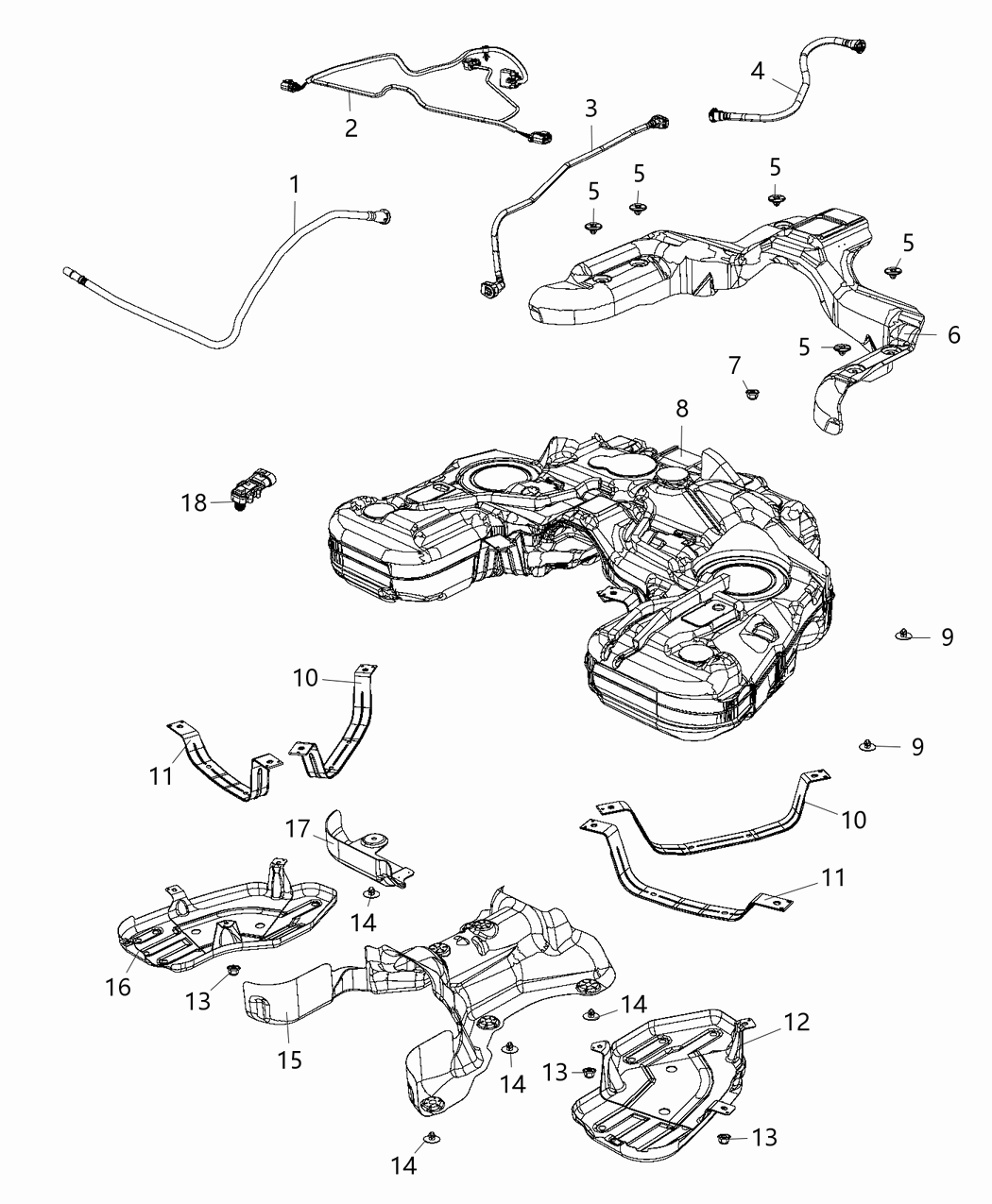 Mopar 52029798AA Wiring Fuel Tank Jumper Mopar 52029798AA Wiring Fuel Tank Jumper