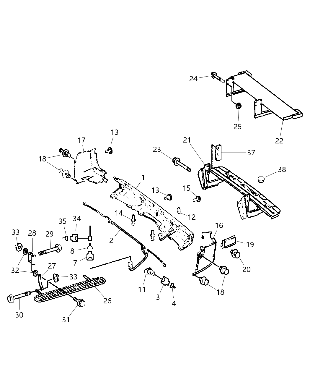 Mopar 68023908AA Bracket 68023908AA Mopar Bracket