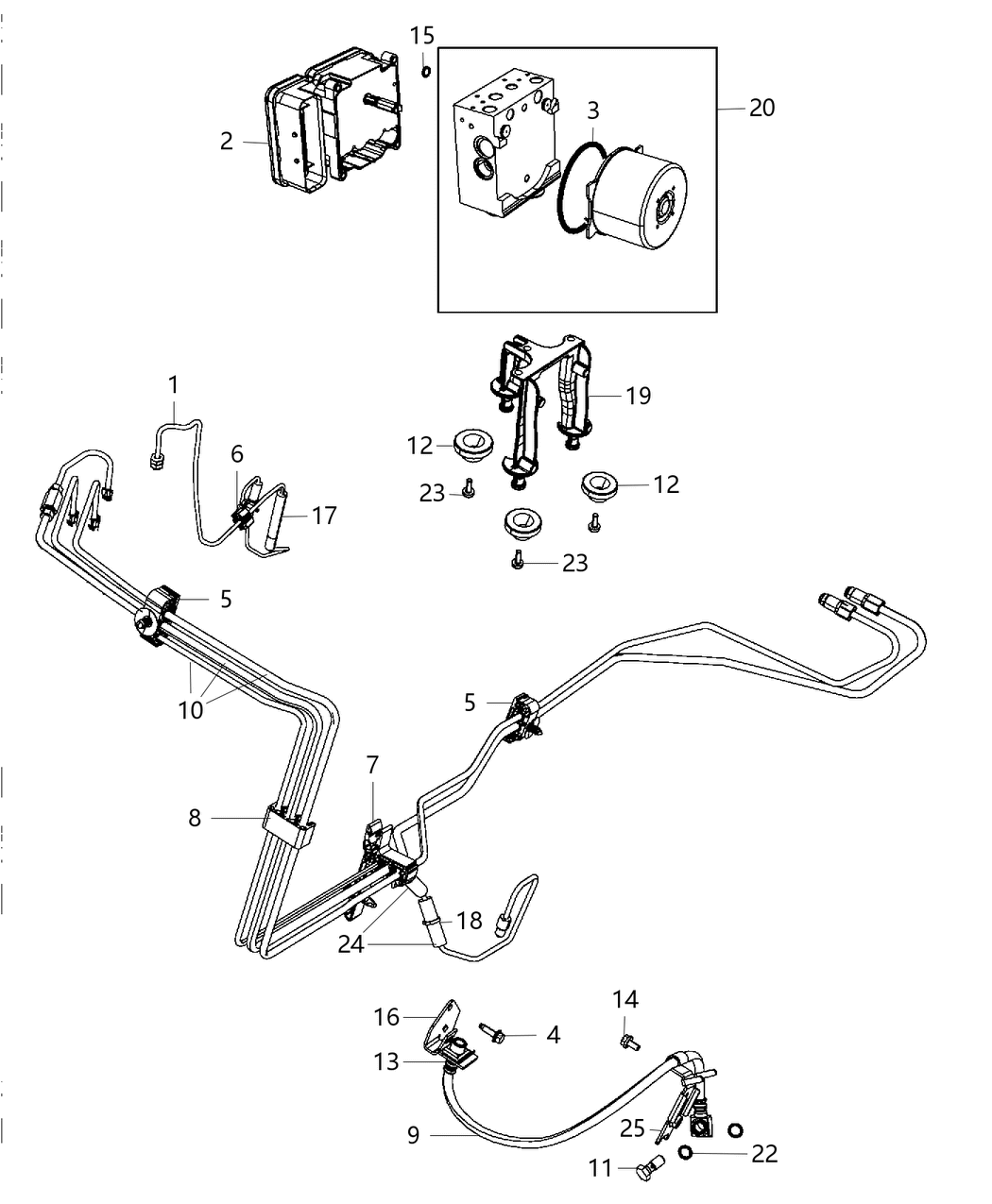 Mopar 68190126AB Tube Bundle Brake Mopar 68190126AB Tube Bundle Brake