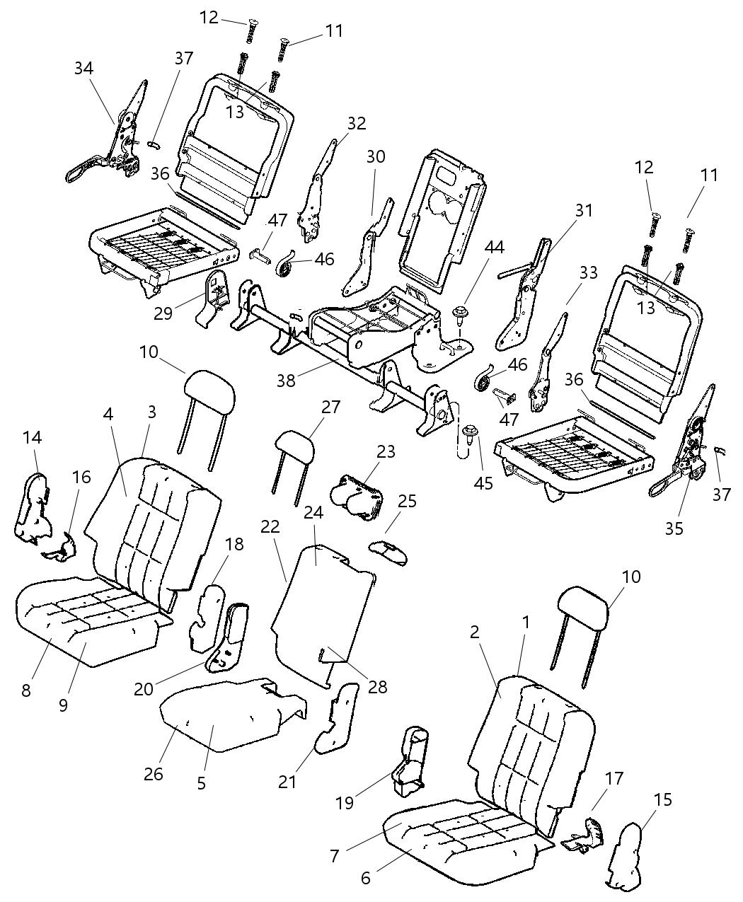 Mopar 68046181AA Latch Seat Includes Pull Strap Mopar 68046181AA Latch Seat Includes Pull Strap