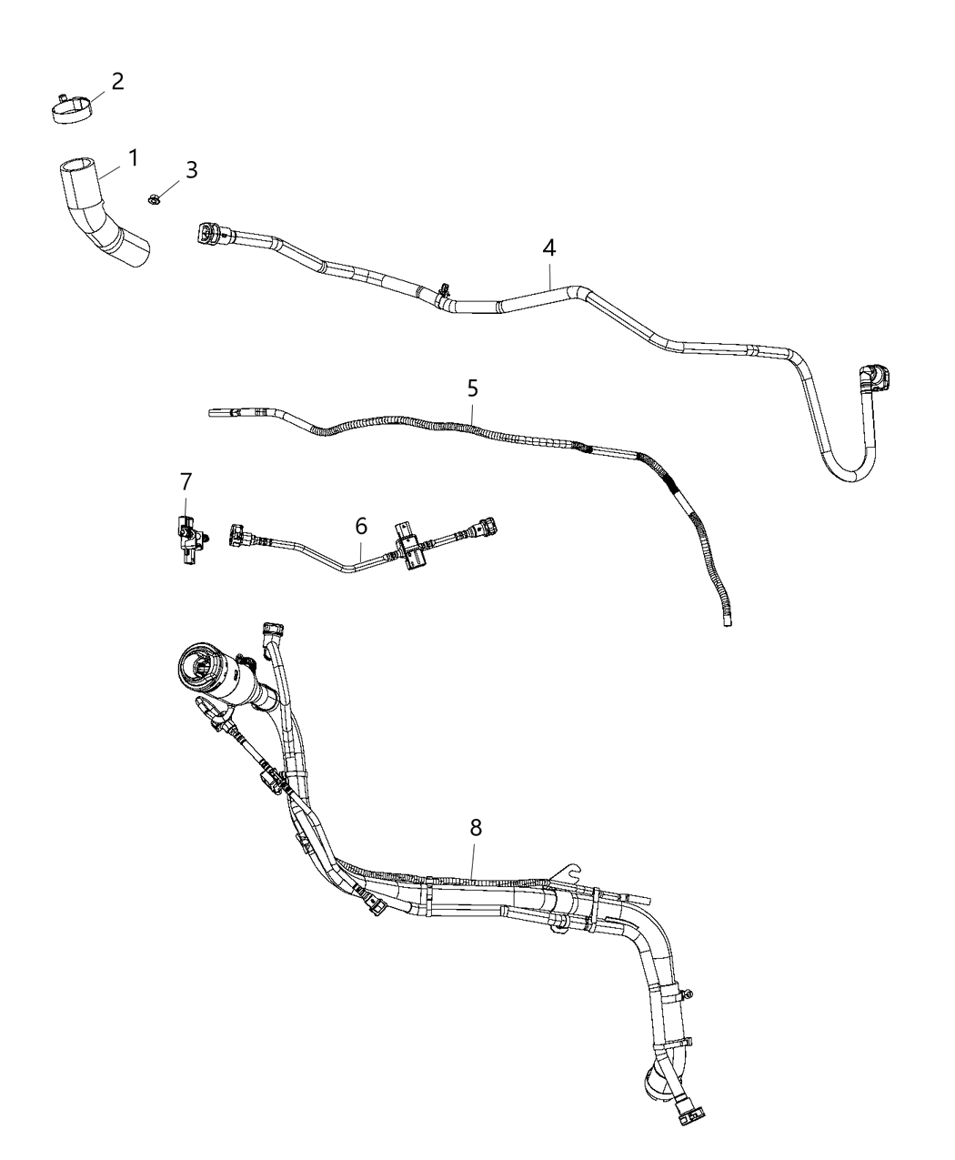 Mopar 52030119AB Hose Overflow