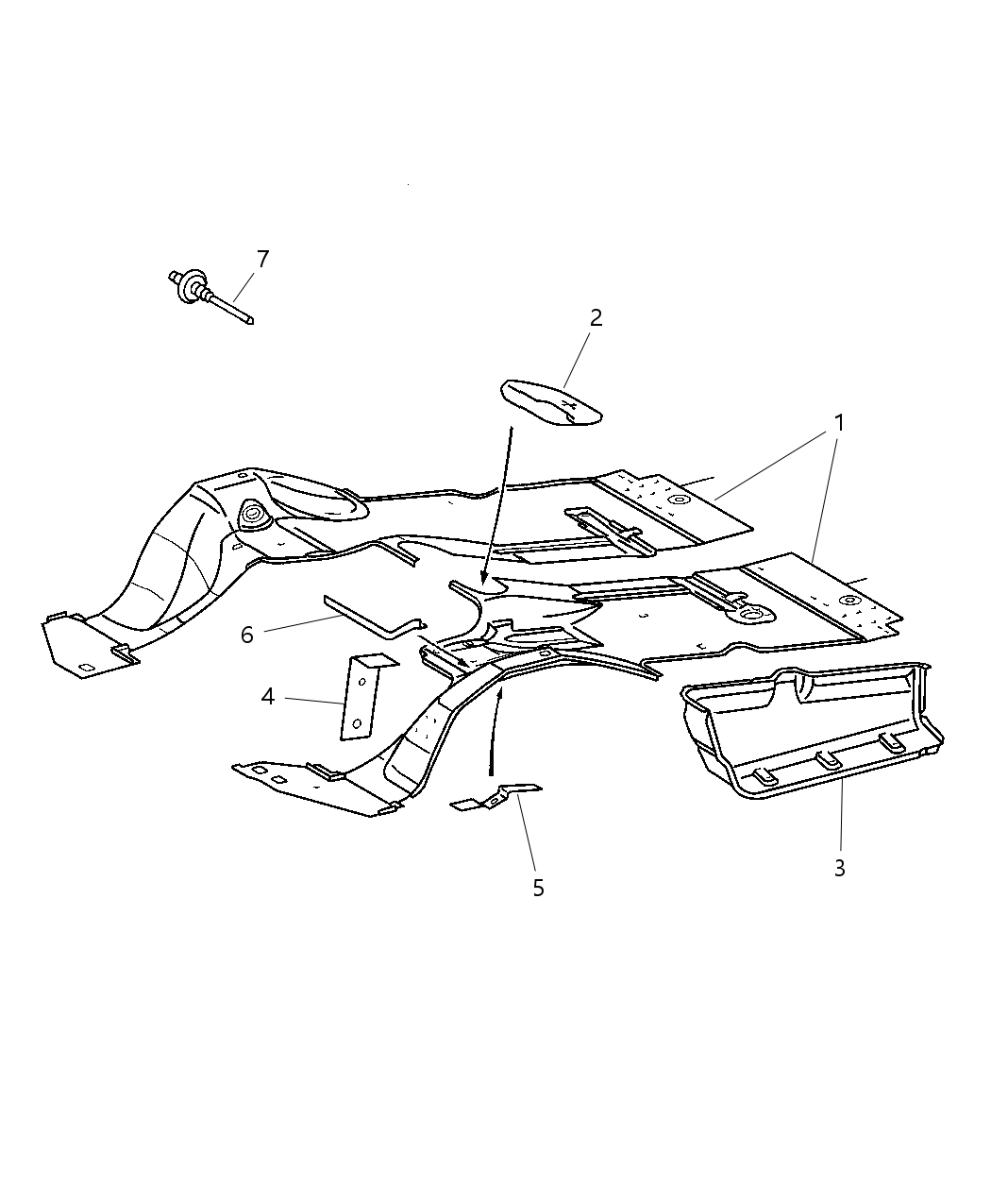 Mopar 5121511AB Pad Floor Pan 5121511AB Mopar Pad Floor Pan