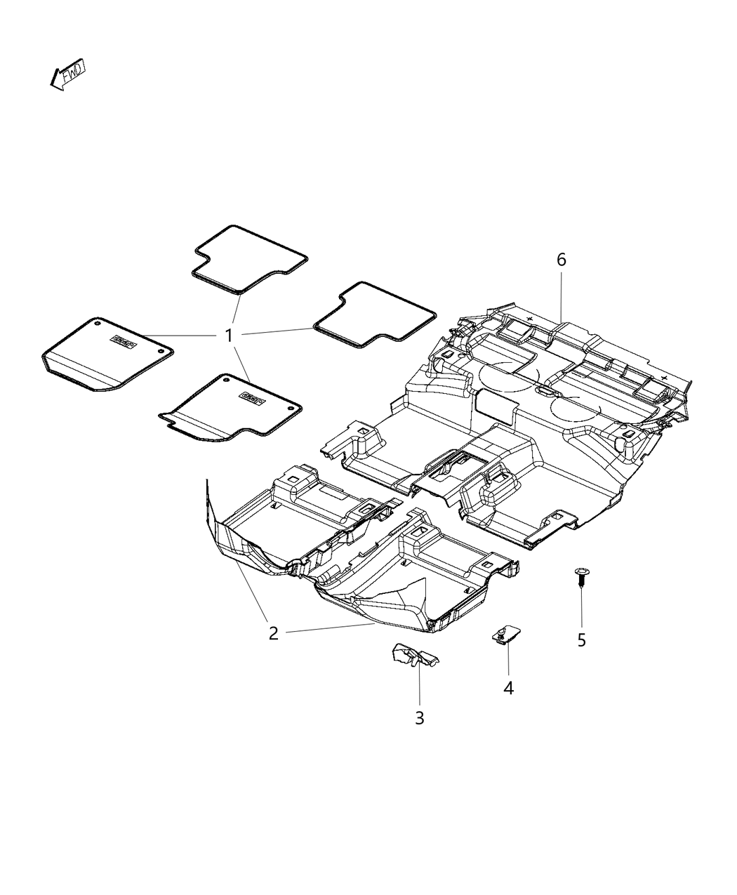 Mopar 6BA39DX9AE Carpet Rear Floor 6BA39DX9AE Mopar Carpet Rear Floor
