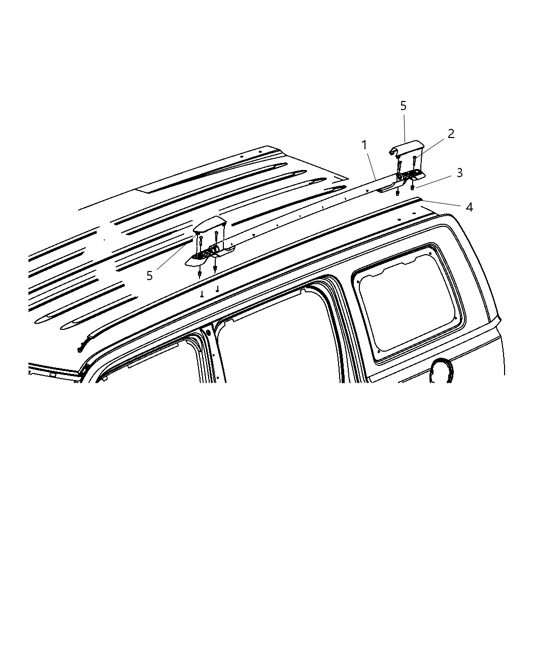5116469AA Mopar Rail Luggage Rack Cross