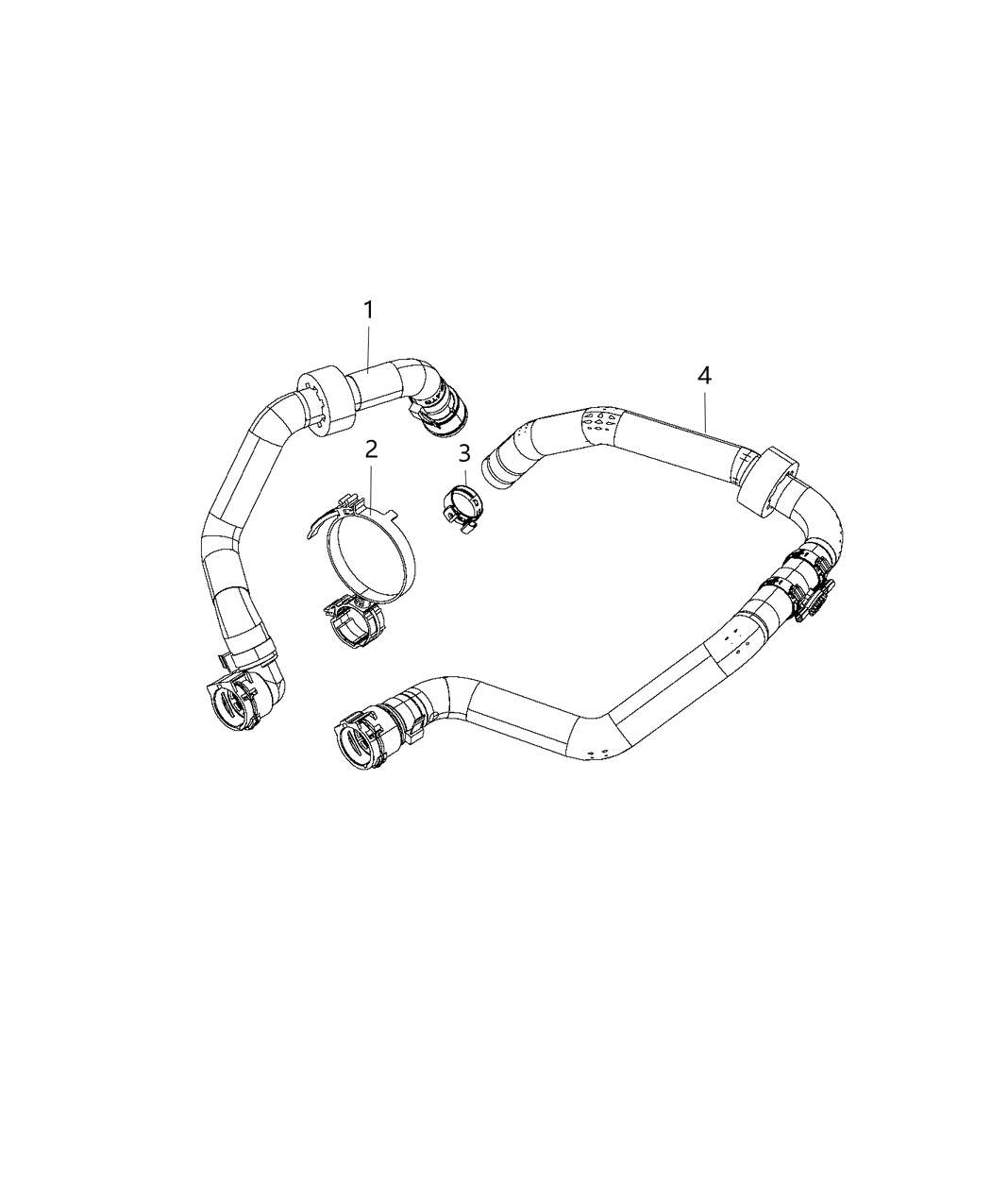 Mopar 68299325AB Hose Heater Return 68299325AB Mopar Hose Heater Return