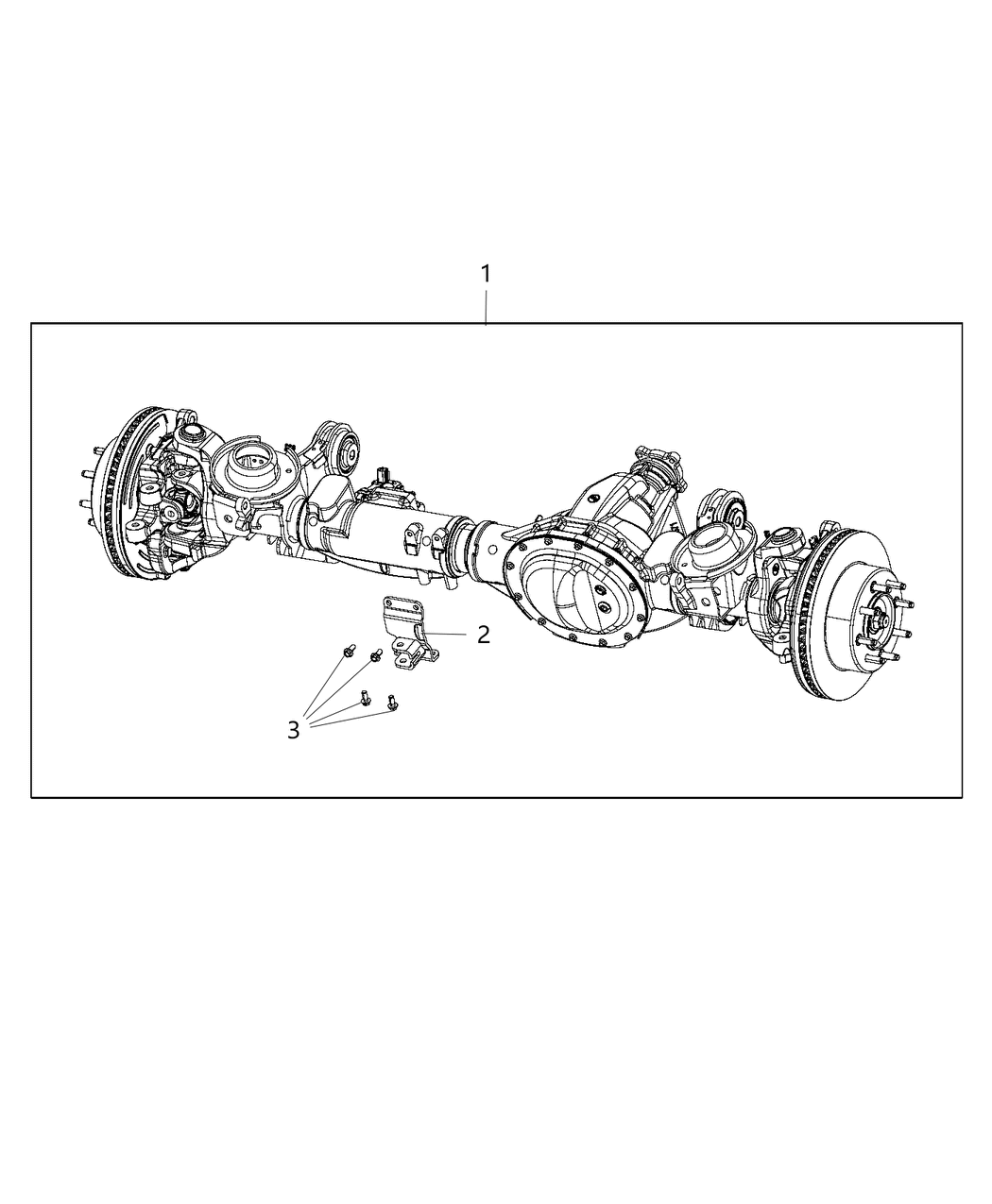 Mopar 5146753AM Axle Assembly Front Complete 5146753AM Mopar Axle Assembly Front Complete