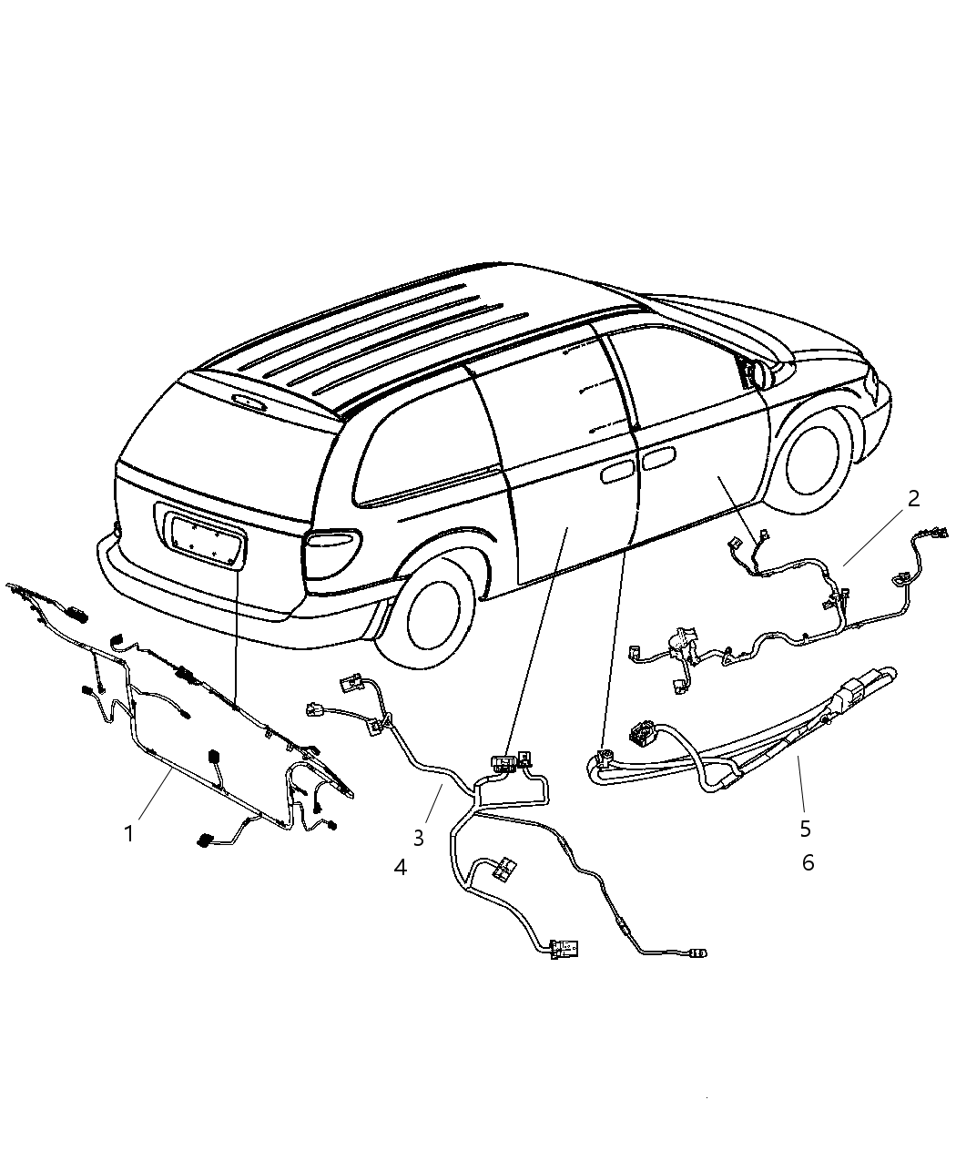 Mopar 4868485AB Wire Track Sliding Door Left, Driver Side 4868485AB Mopar Wire Track Sliding Door Left, Driver Side