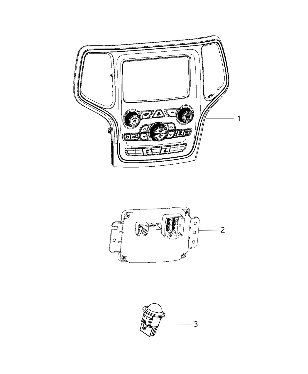 Mopar 68254019AA Center Stack Vehicle Feature Controls Mopar 68254019AA Center Stack Vehicle Feature Controls