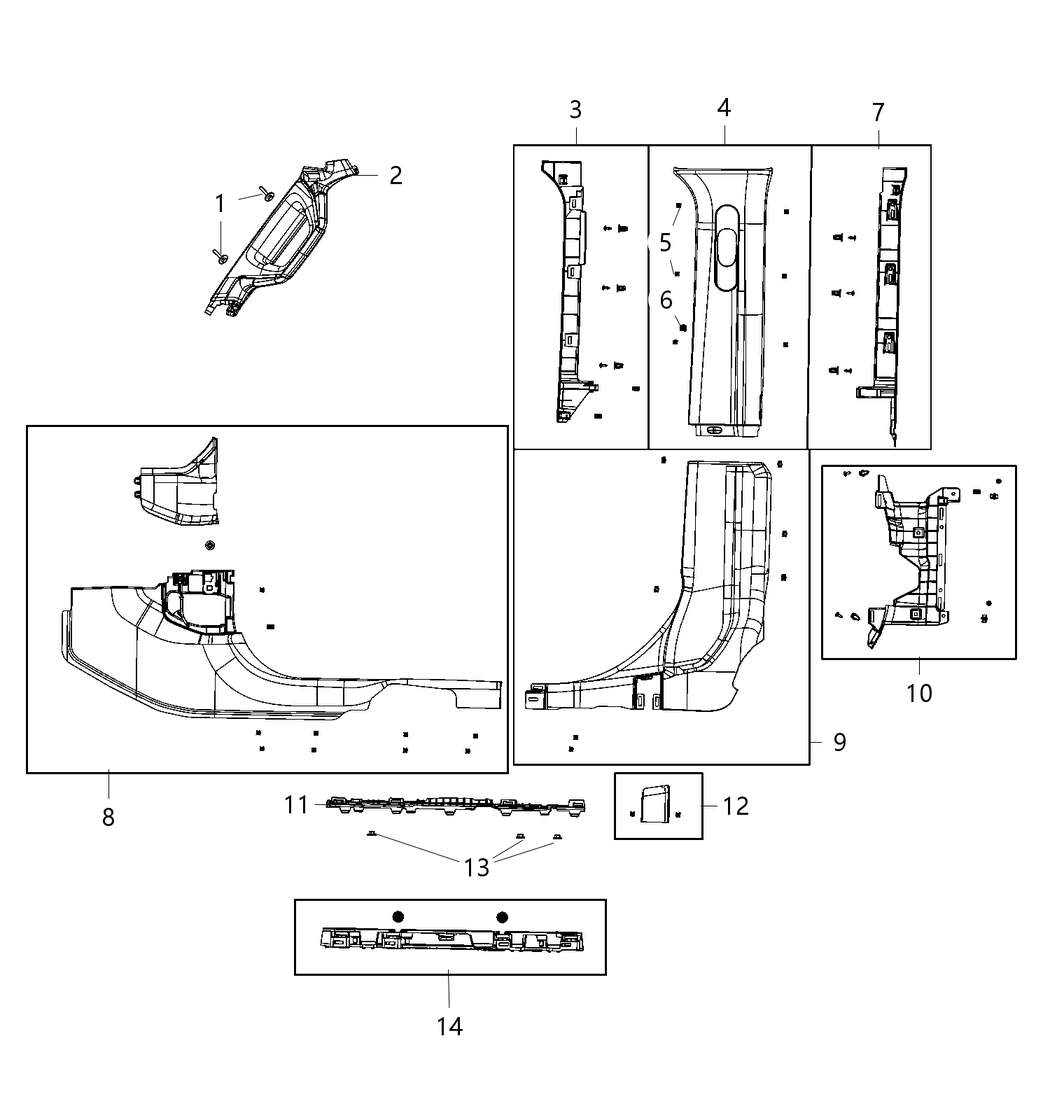 Mopar 68492442AB Trough Wiring Upper