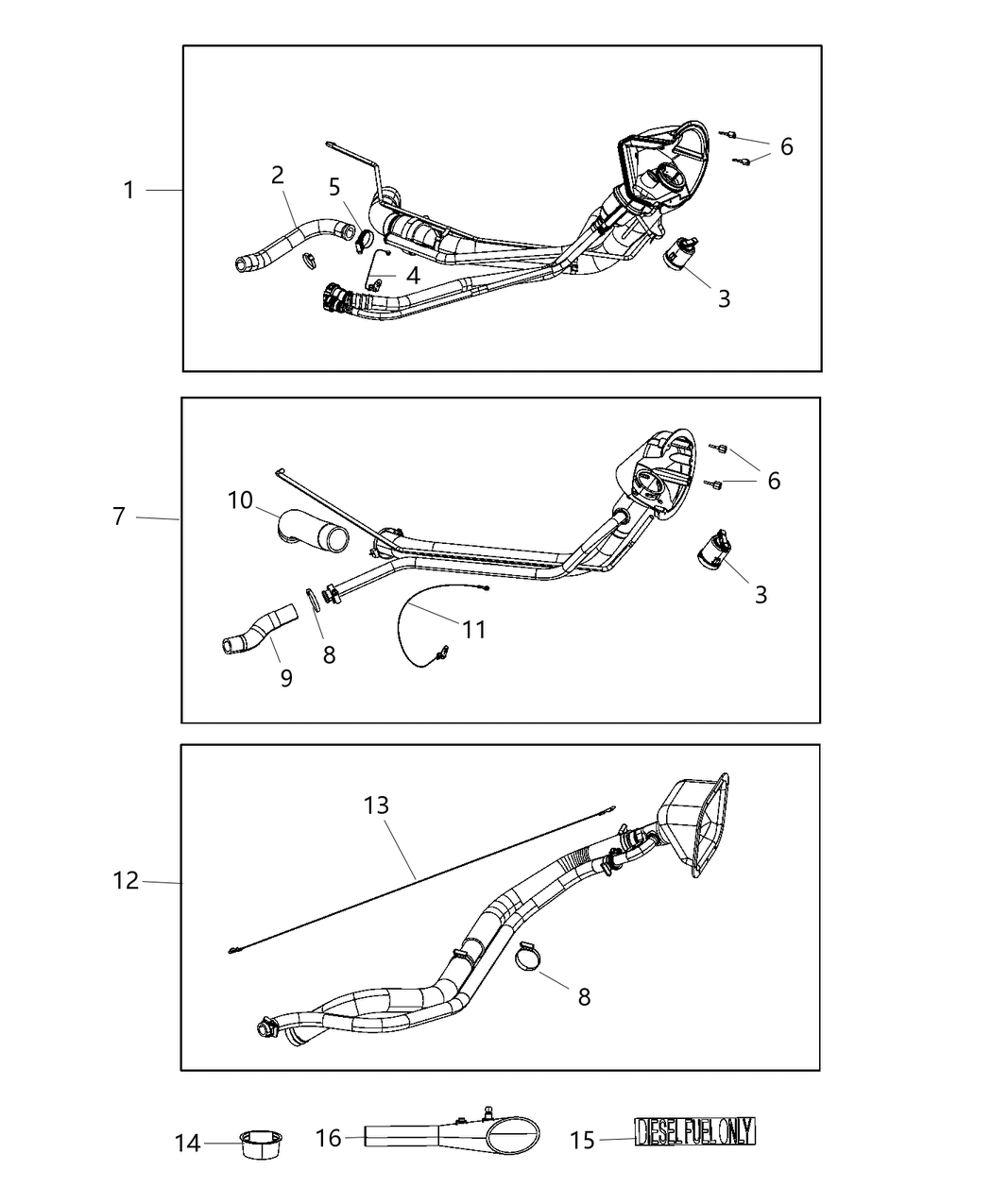 57008477AA Mopar Tube Fuel Filler