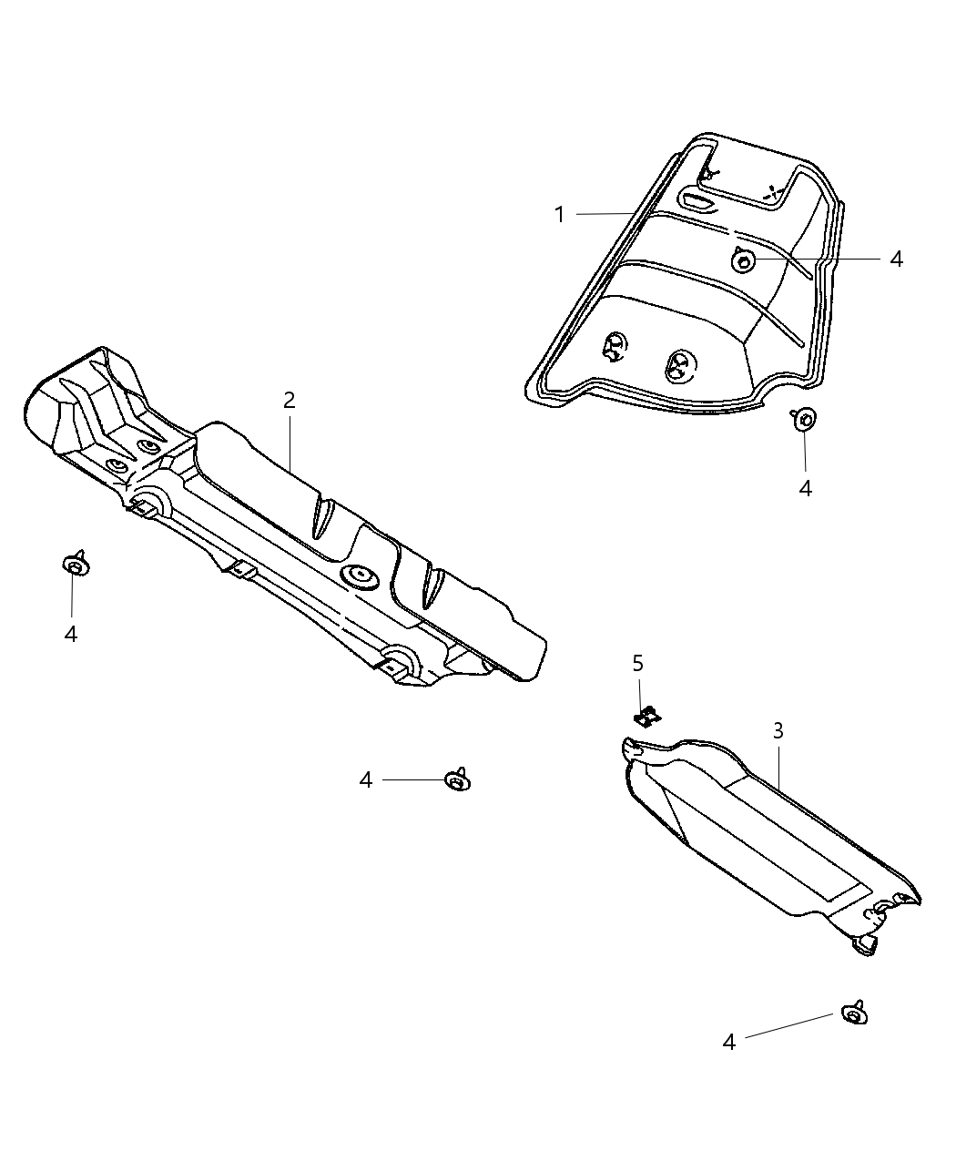 Mopar 4881506AC Shield Heat Third Row Tubular