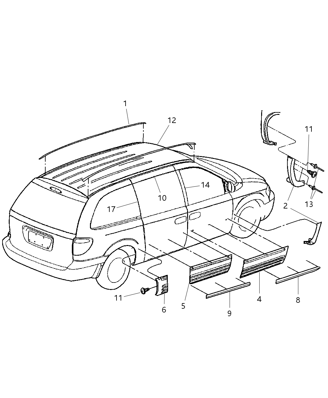 Mopar 4717770AC Molding Door Window Opening B Pillar Mopar 4717770AC Molding Door Window Opening B Pillar