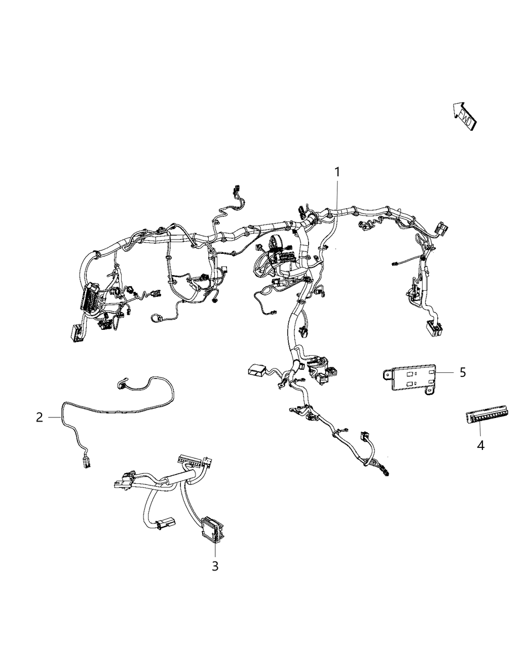 Mopar 68237997AC Wiring Instrument Panel