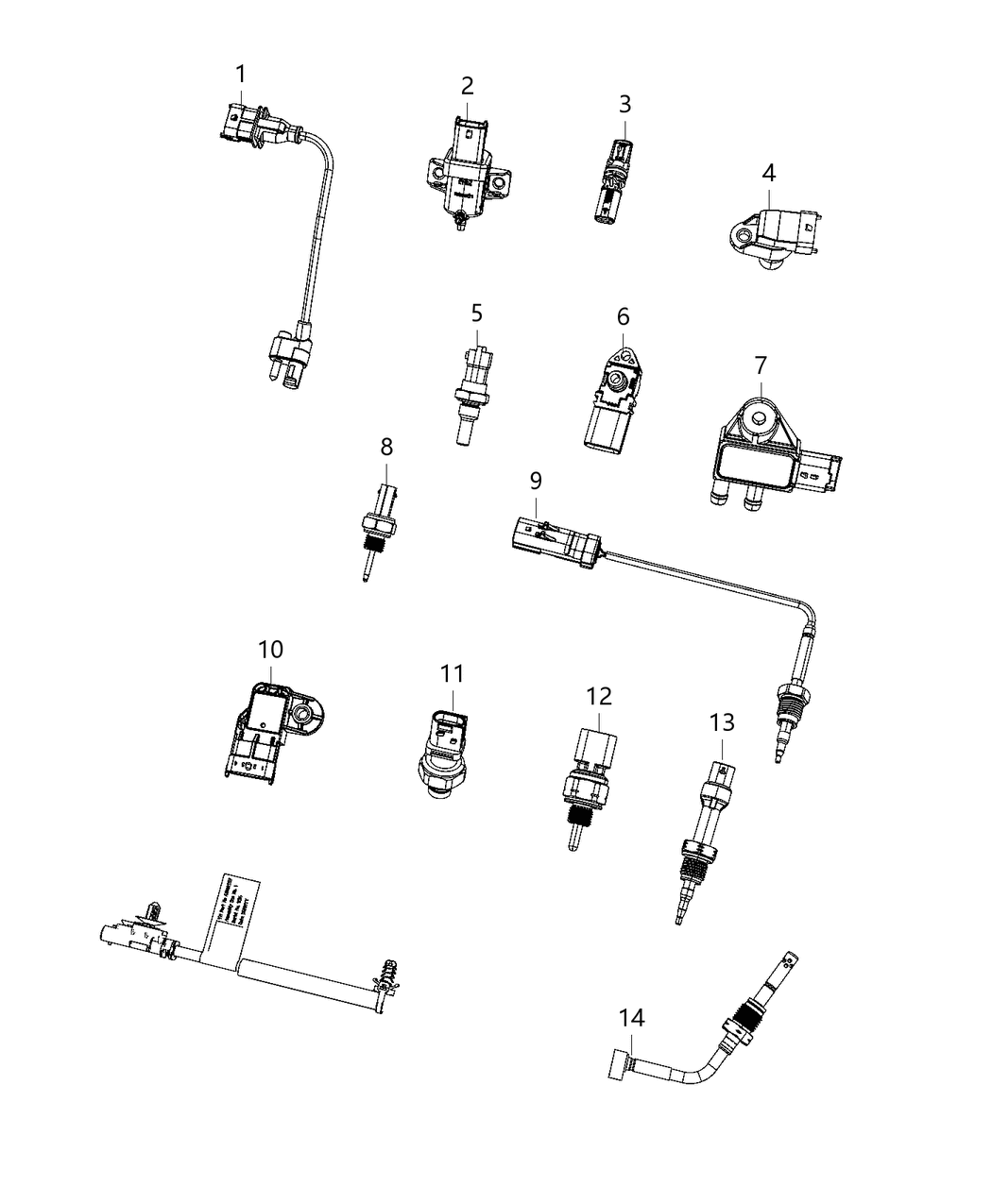 Mopar 68490115AA Sensor Exhaust Temperature