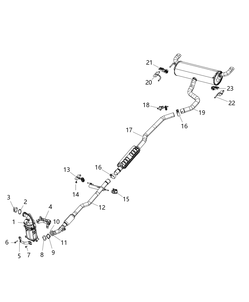 68276184AB Mopar Pipe And Converter Exhaust