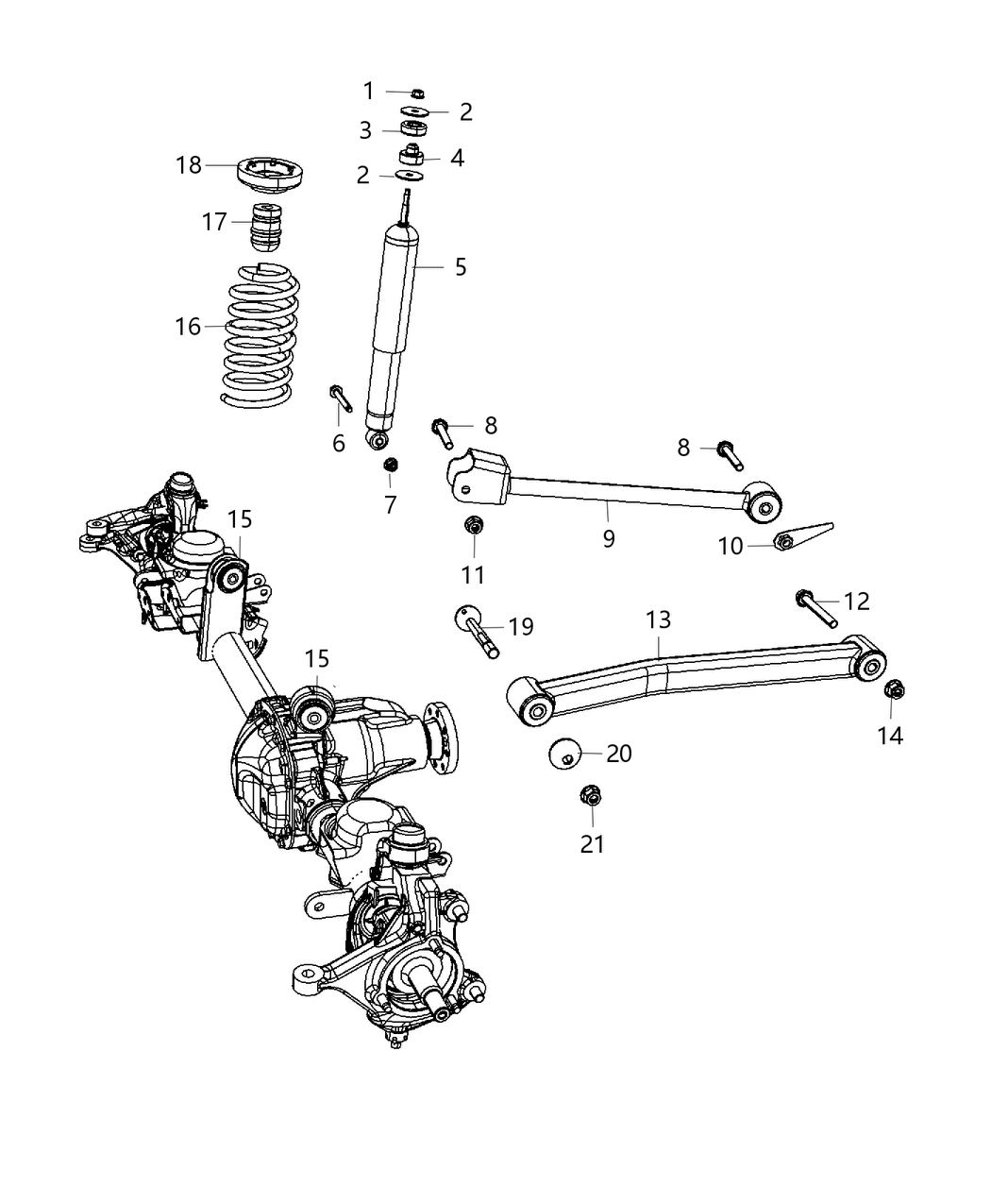 Mopar 68307277AA Shock Absorber Kit Suspension Front