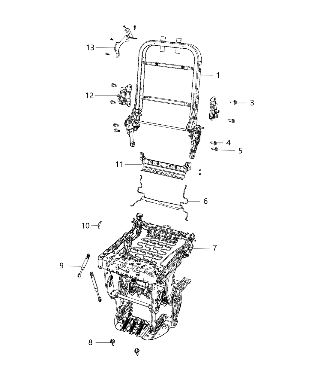 Mopar 68338930AB Frame Rear Seat Back
