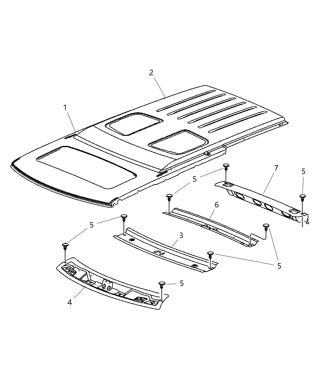 Mopar 5189409AB Header Panel