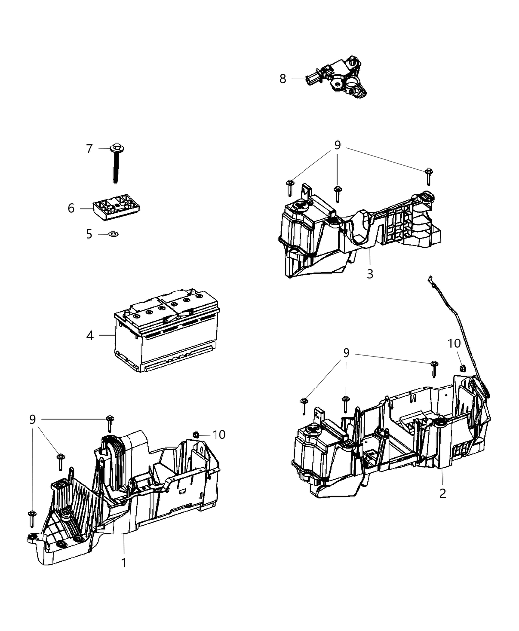 Mopar 55395864AF Tray Component Mopar 55395864AF Tray Component