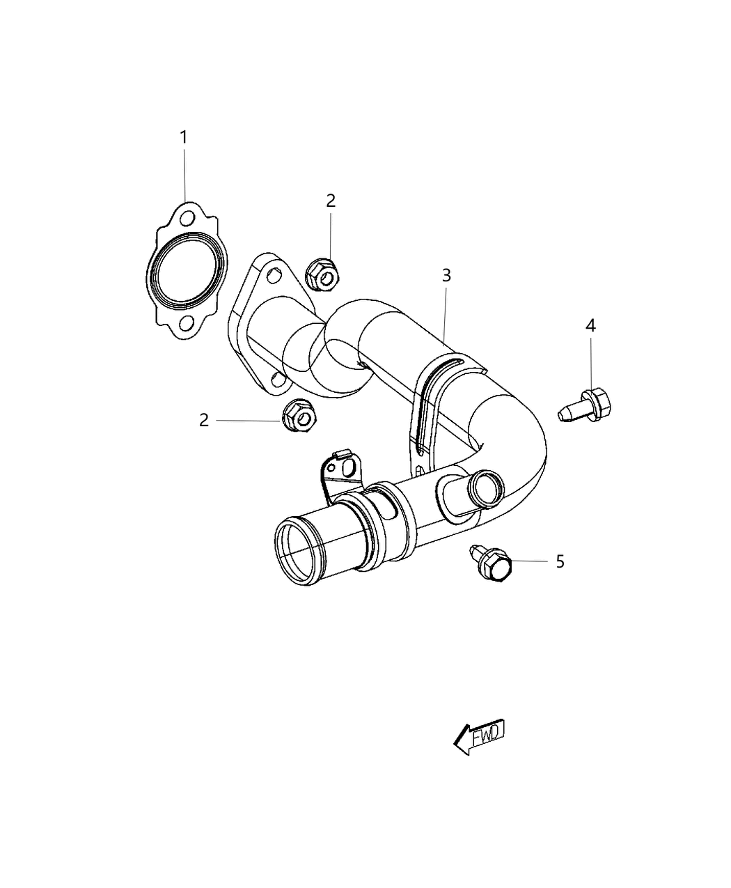 Mopar 5047484AC Tube Water Inlet