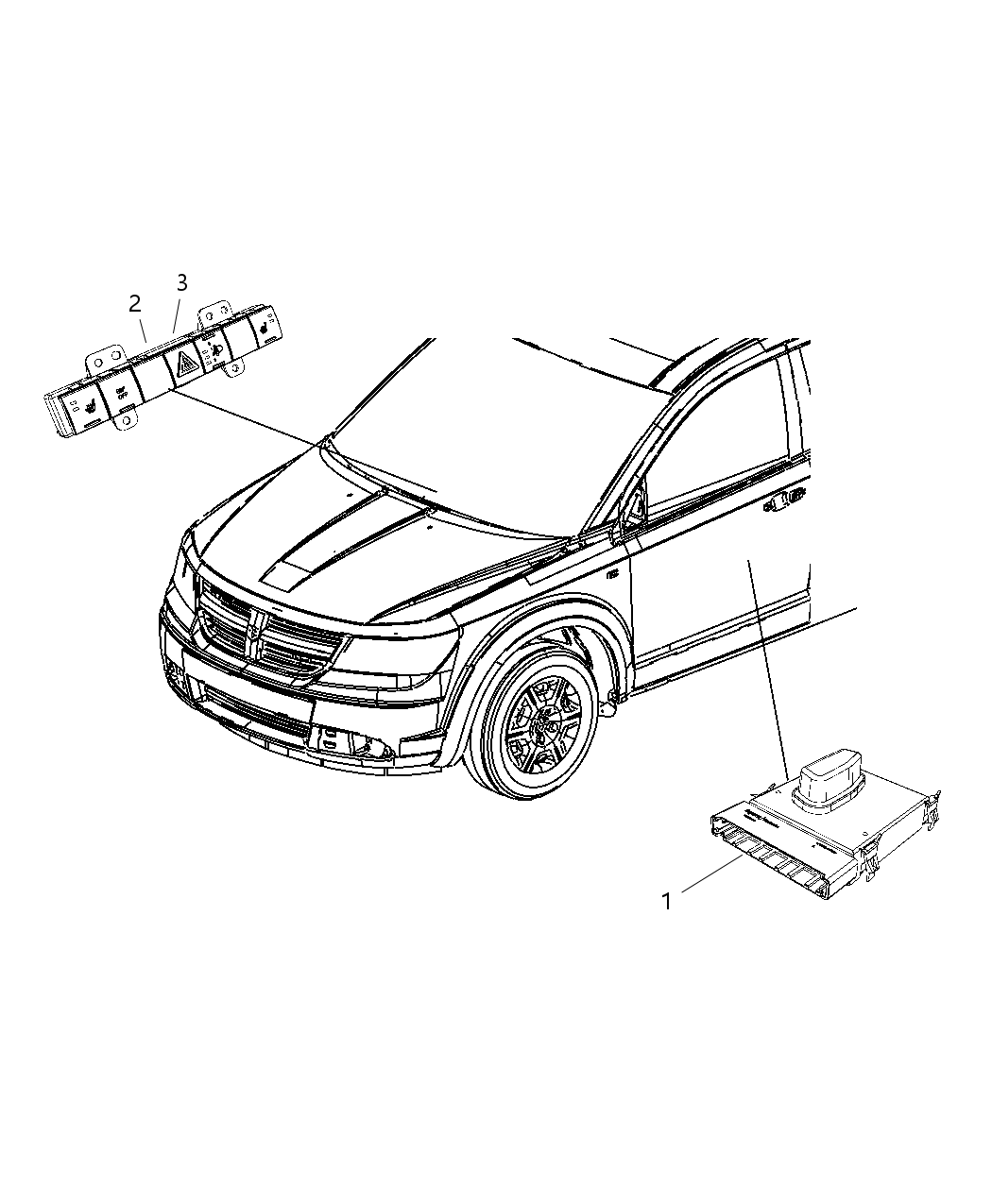 Mopar 4602568AH Switch 4 Gang 4602568AH Mopar Switch 4 Gang