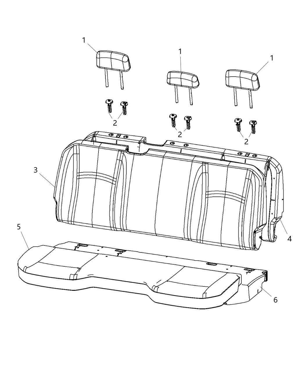 Mopar 5NQ10DX9AA Cover Rear Seat Back 5NQ10DX9AA Mopar Cover Rear Seat Back