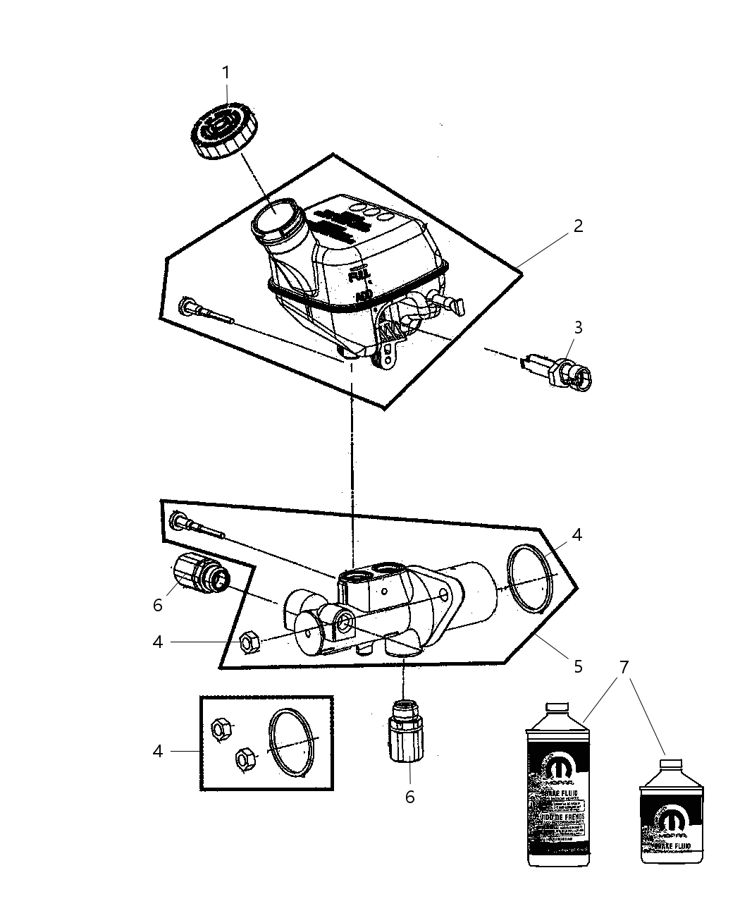 Mopar 5142507AA Master Cylinder Brake Mopar 5142507AA Master Cylinder Brake