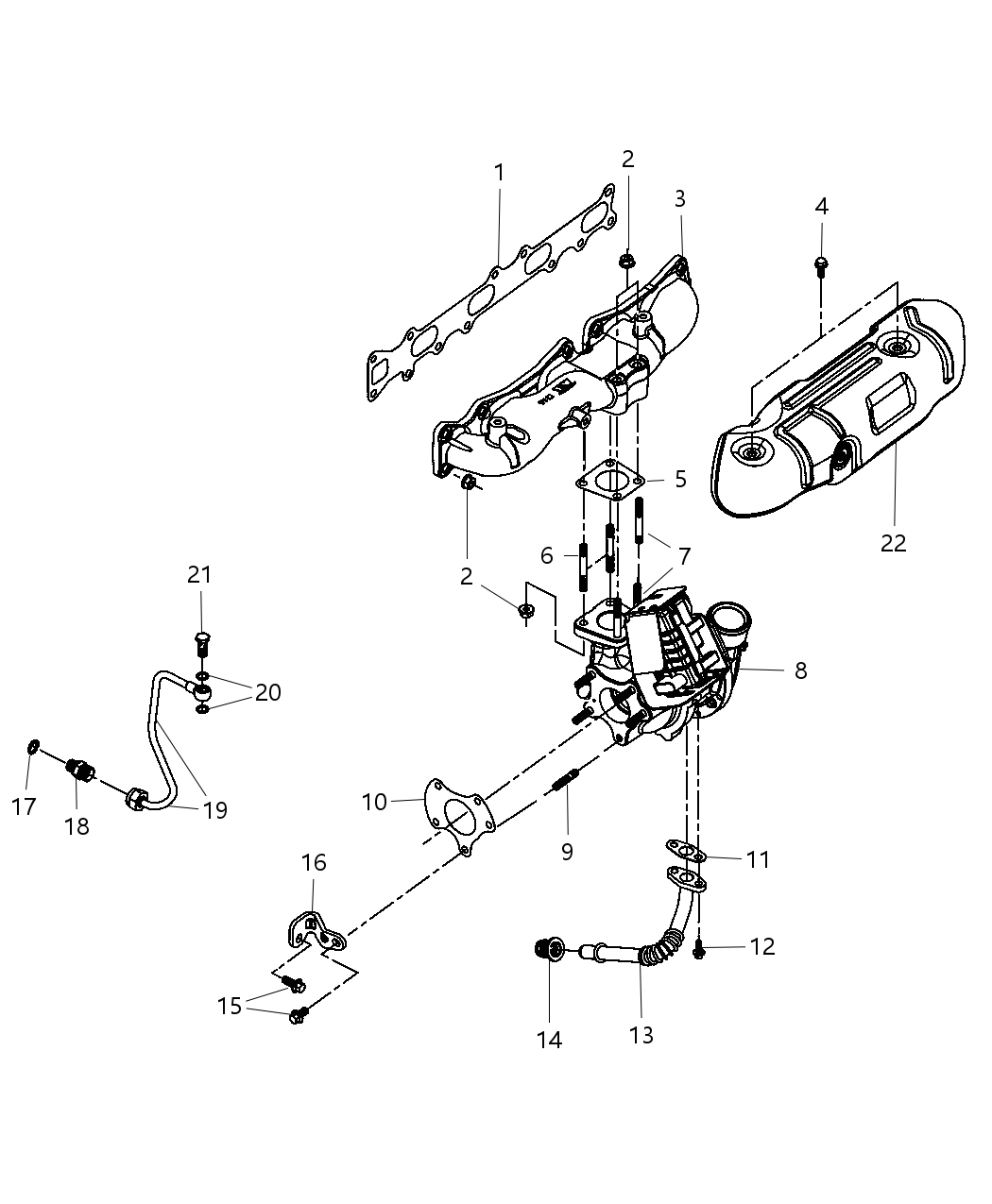 Mopar 68027508AA Tube Oil Feed