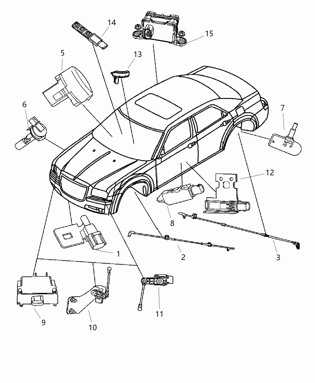 Mopar 4806086AB Sensor Headlamp 4806086AB Mopar Sensor Headlamp