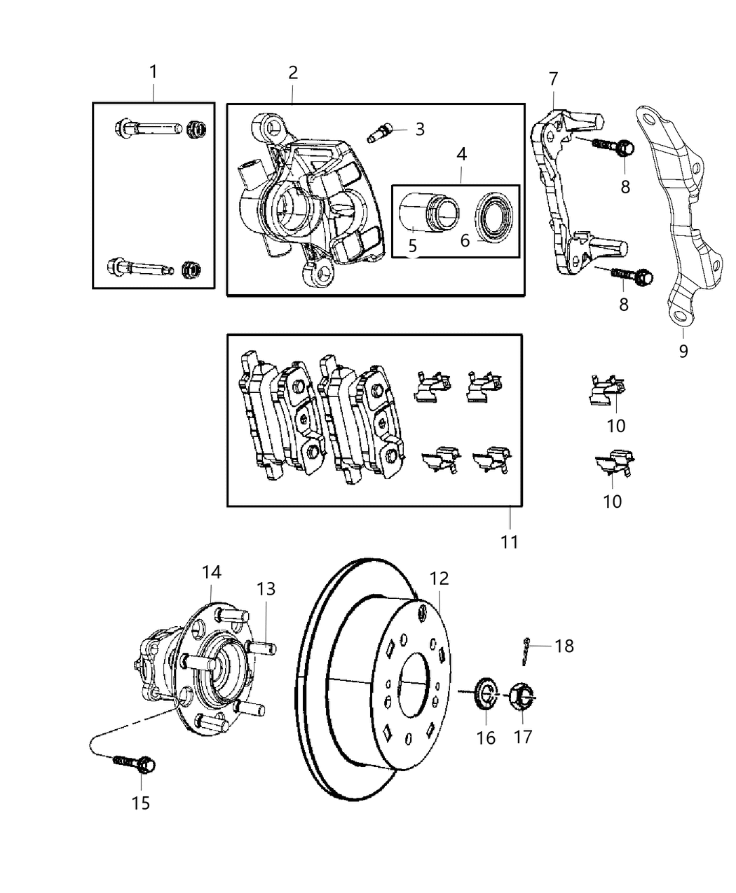 Mopar 68316061AA Bracket Brake Caliper