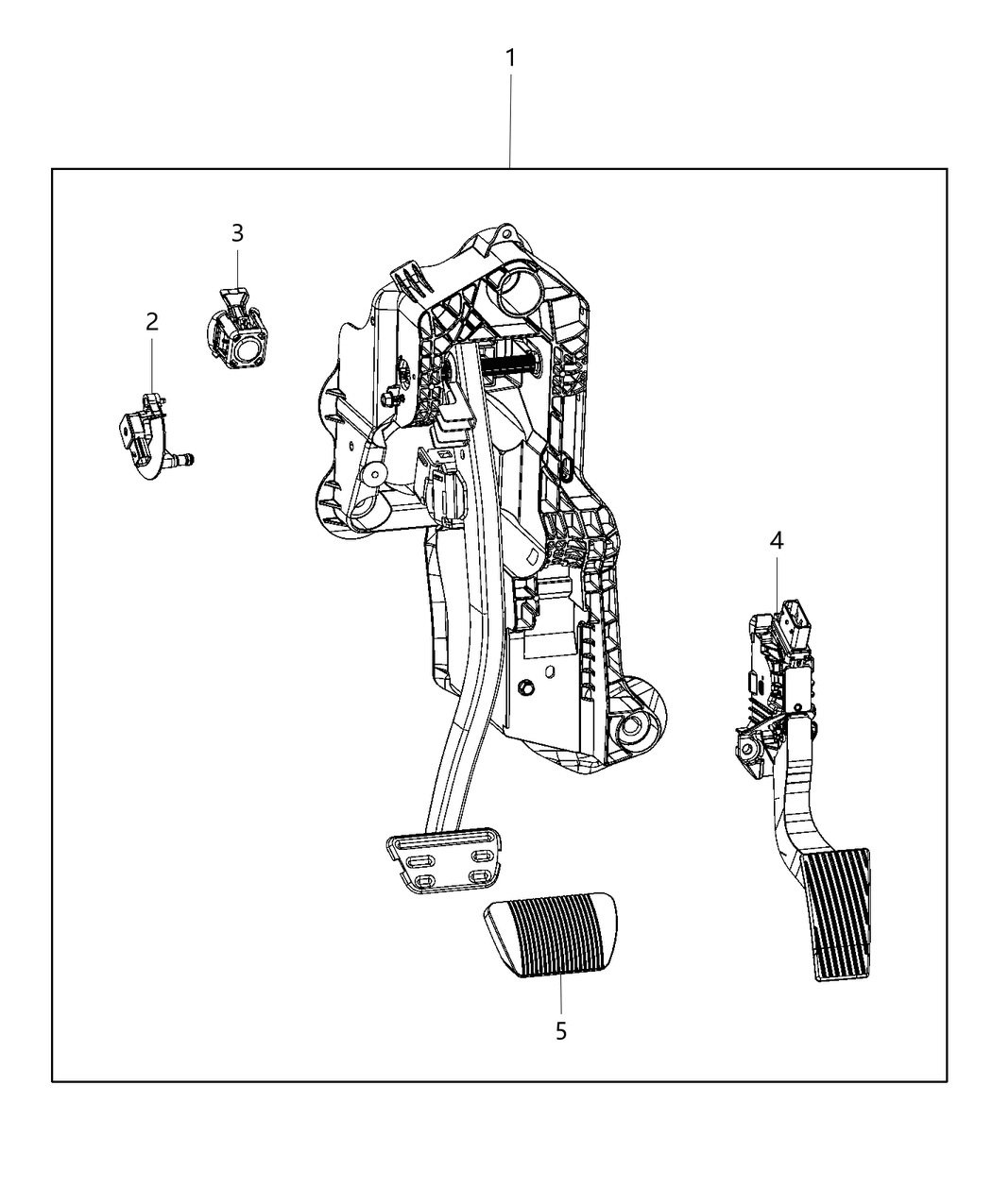 Mopar 68312748AD Pedal Brake And Accelerator 68312748AD Mopar Pedal Brake And Accelerator