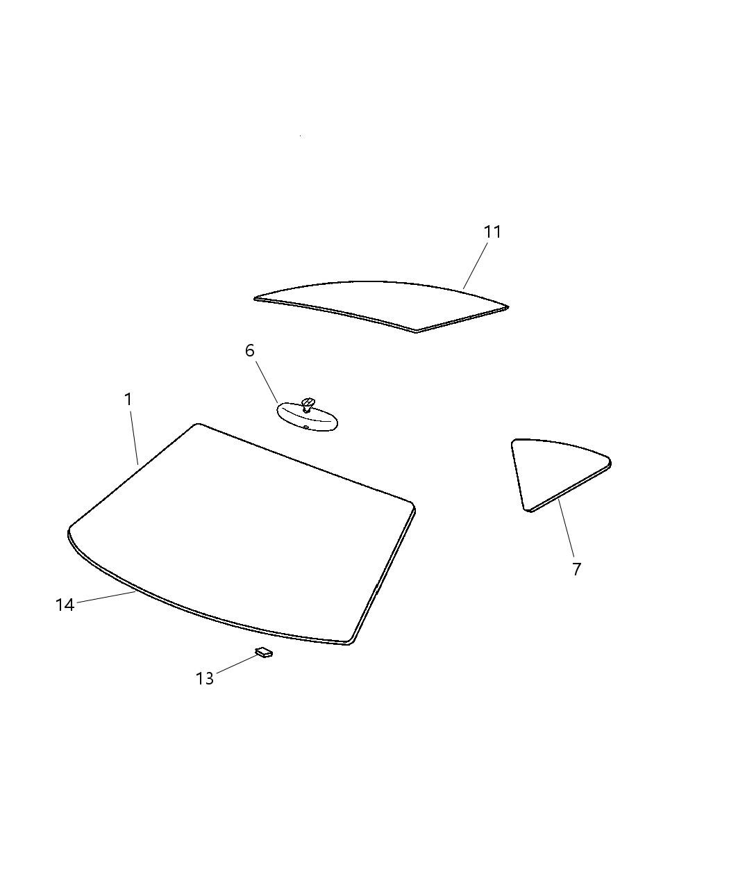 Mopar 5114065AA Reinforcement Roof Panel 5114065AA Mopar Reinforcement Roof Panel