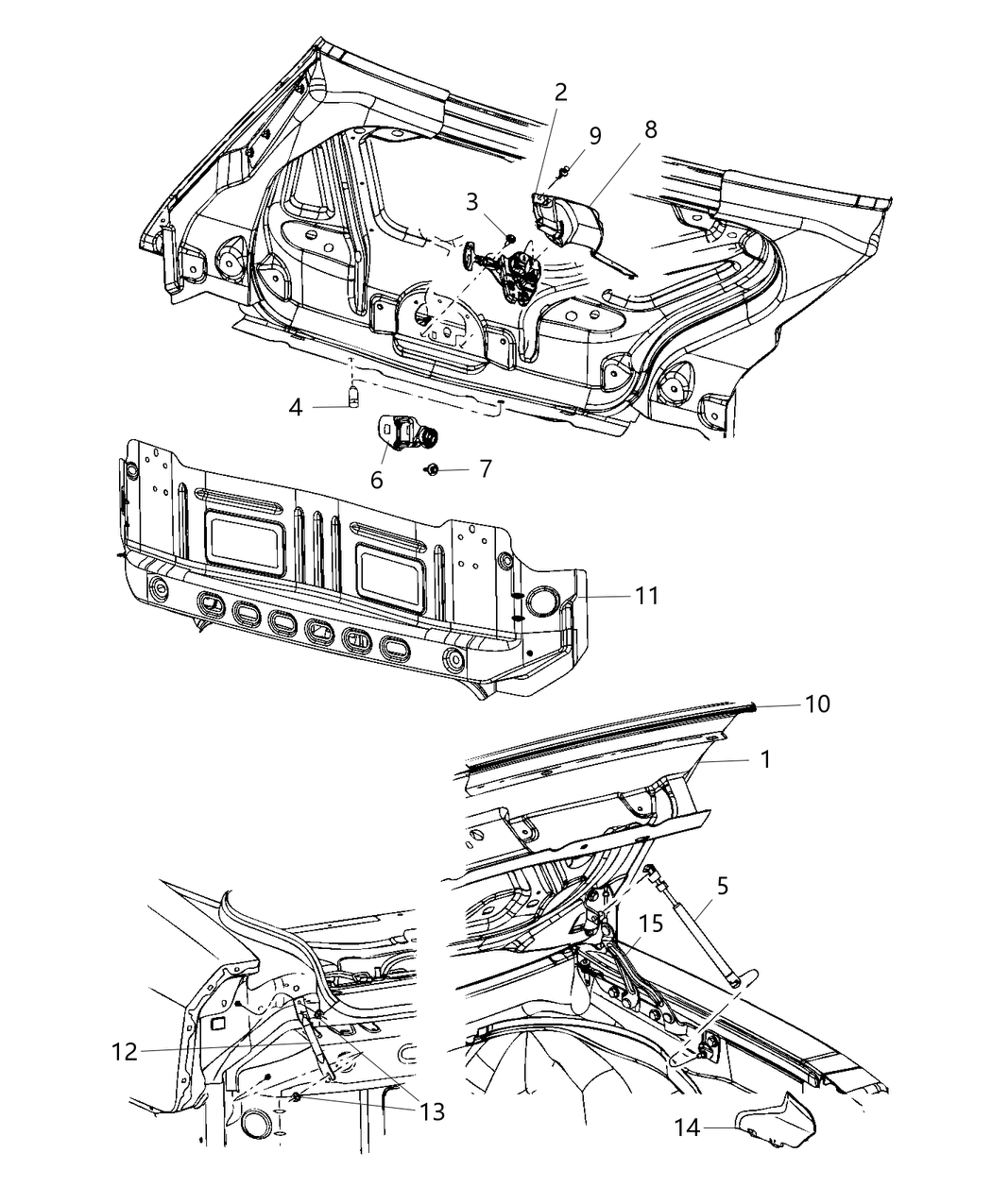 Mopar 4589666AB Hinge Deck Lid