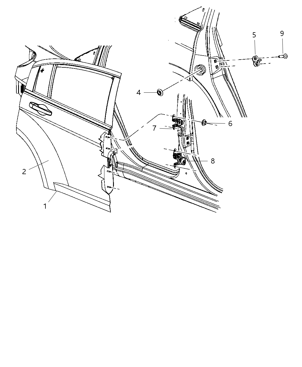 Mopar 5008883AK Door Rear