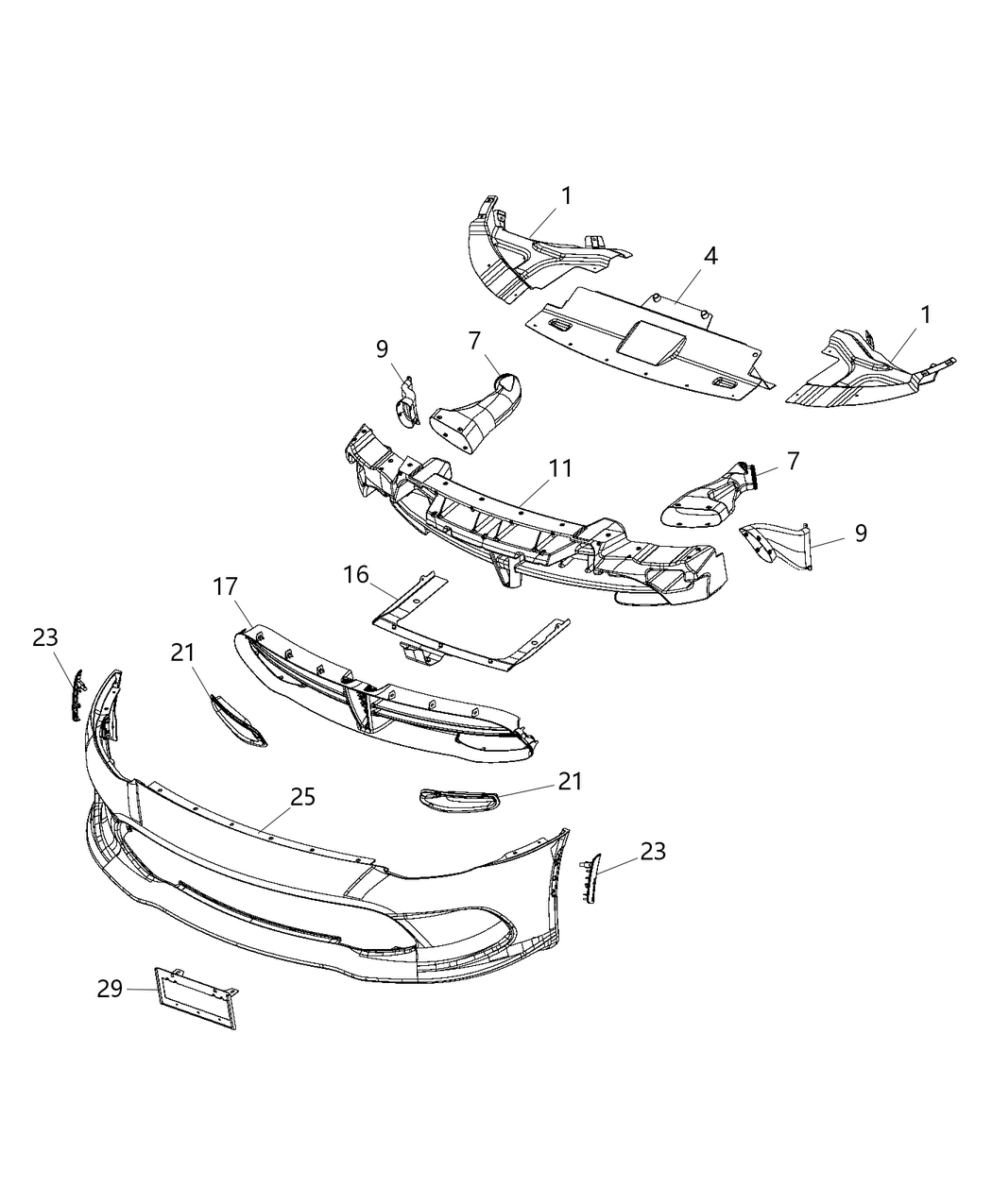 Mopar 68210708AA Panel Underbody Front Splitter Mopar 68210708AA Panel Underbody Front Splitter