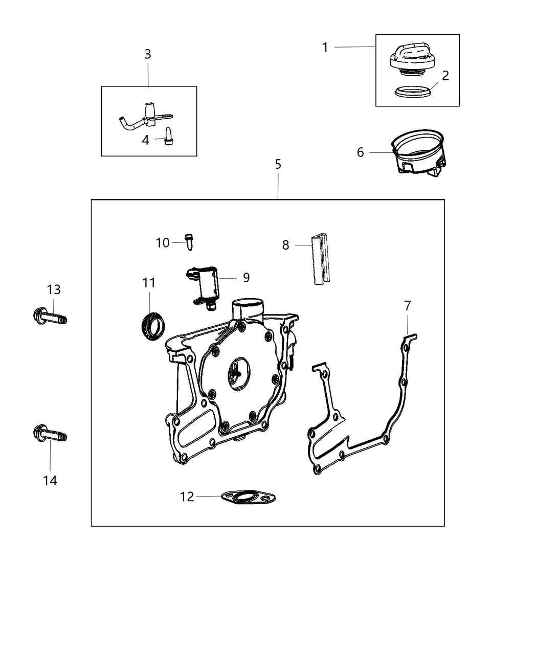 Mopar 68324543AA Tube Oil Filler