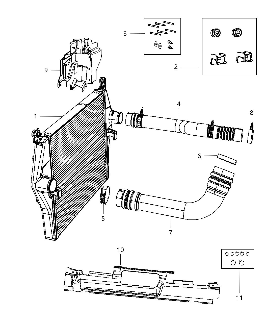 Mopar 68069549AB Fastener Kit Charge Air Cooler Seal