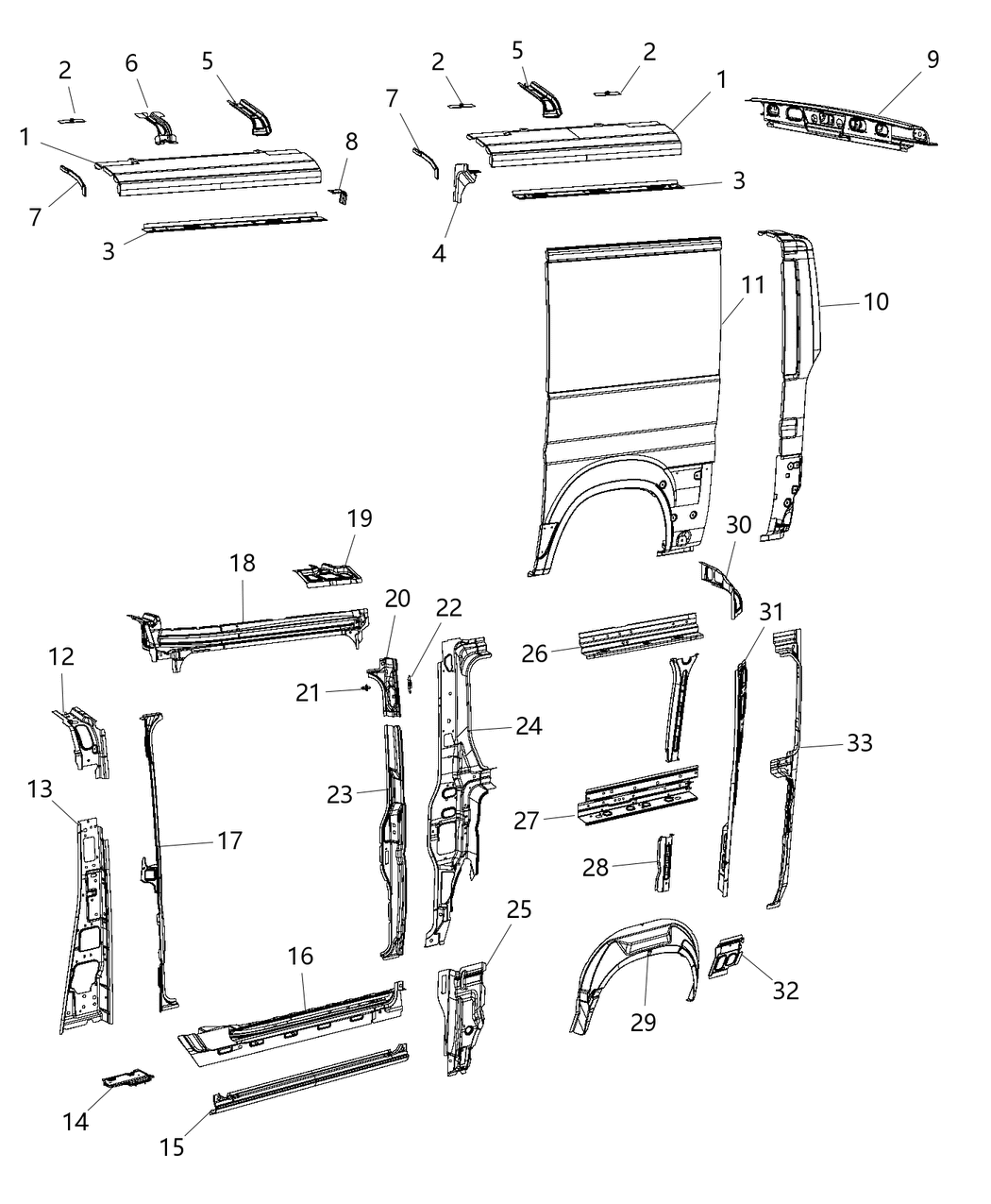 Mopar 68212698AB Track Sliding Door 68212698AB Mopar Track Sliding Door