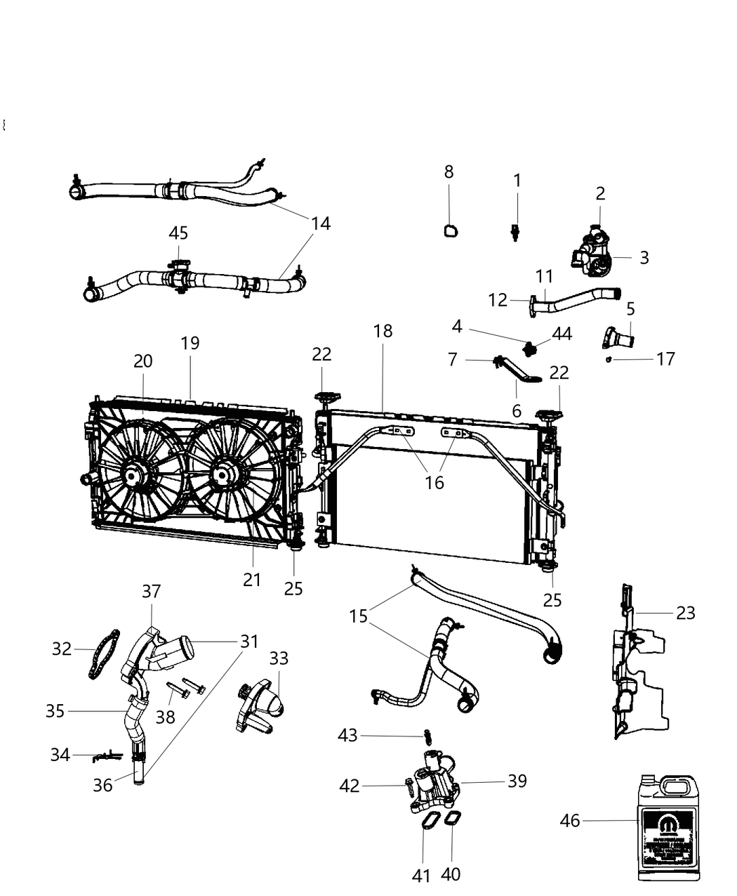 Mopar 5058488AB Bracket Radiator Hose