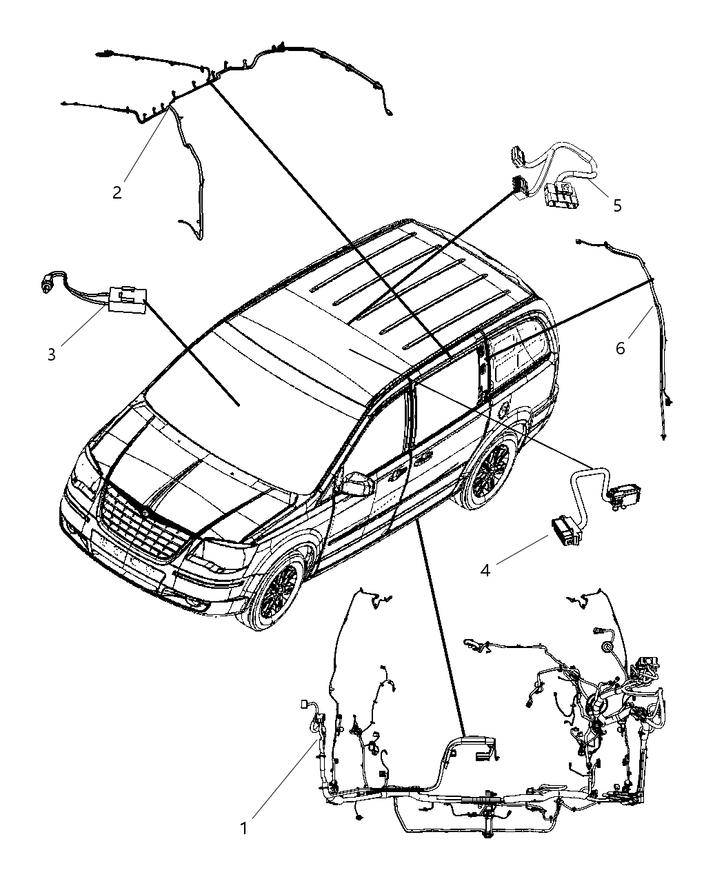 Mopar 4869863AD Wiring Body Upper Mopar 4869863AD Wiring Body Upper
