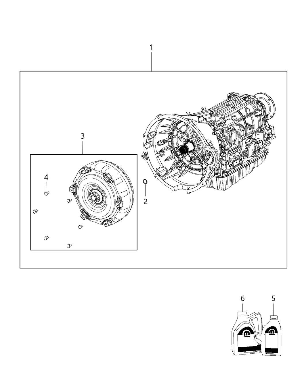 Mopar 68300106AA Transmission Kit With Torque Converter Mopar 68300106AA Transmission Kit With Torque Converter