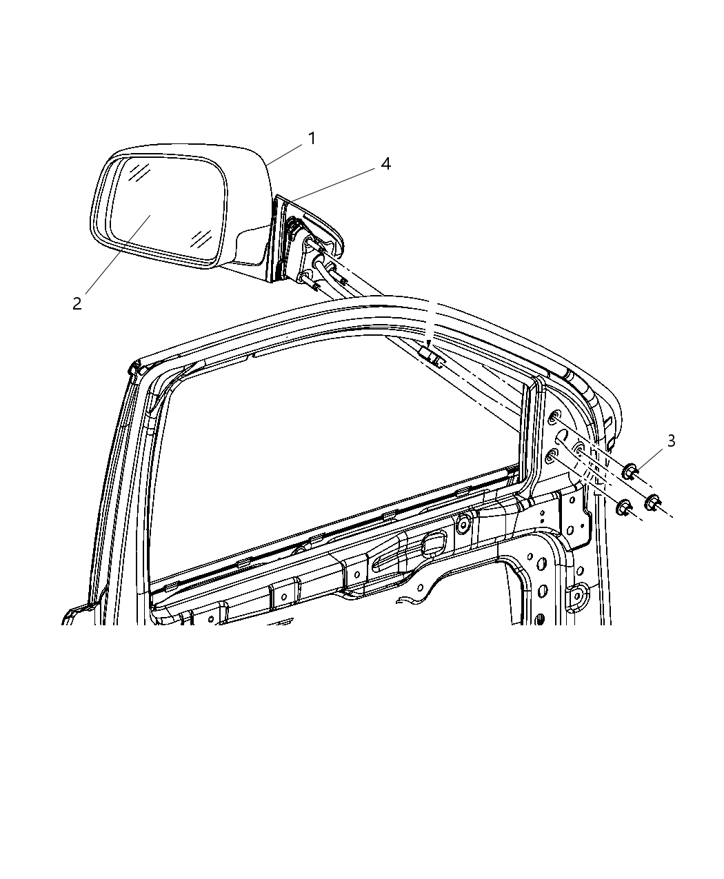 5SG20JSCAA Mopar Mirror Outside Rearview