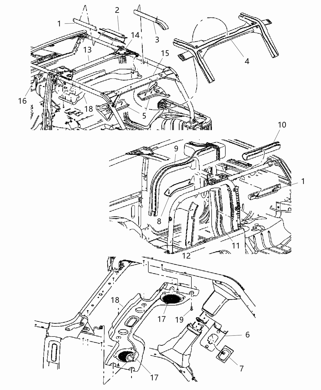 Mopar 55395602AC Bracket Sportbar Mopar 55395602AC Bracket Sportbar