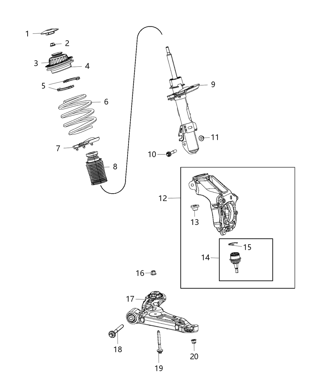 Mopar 68373957AC Strut Front Suspension
