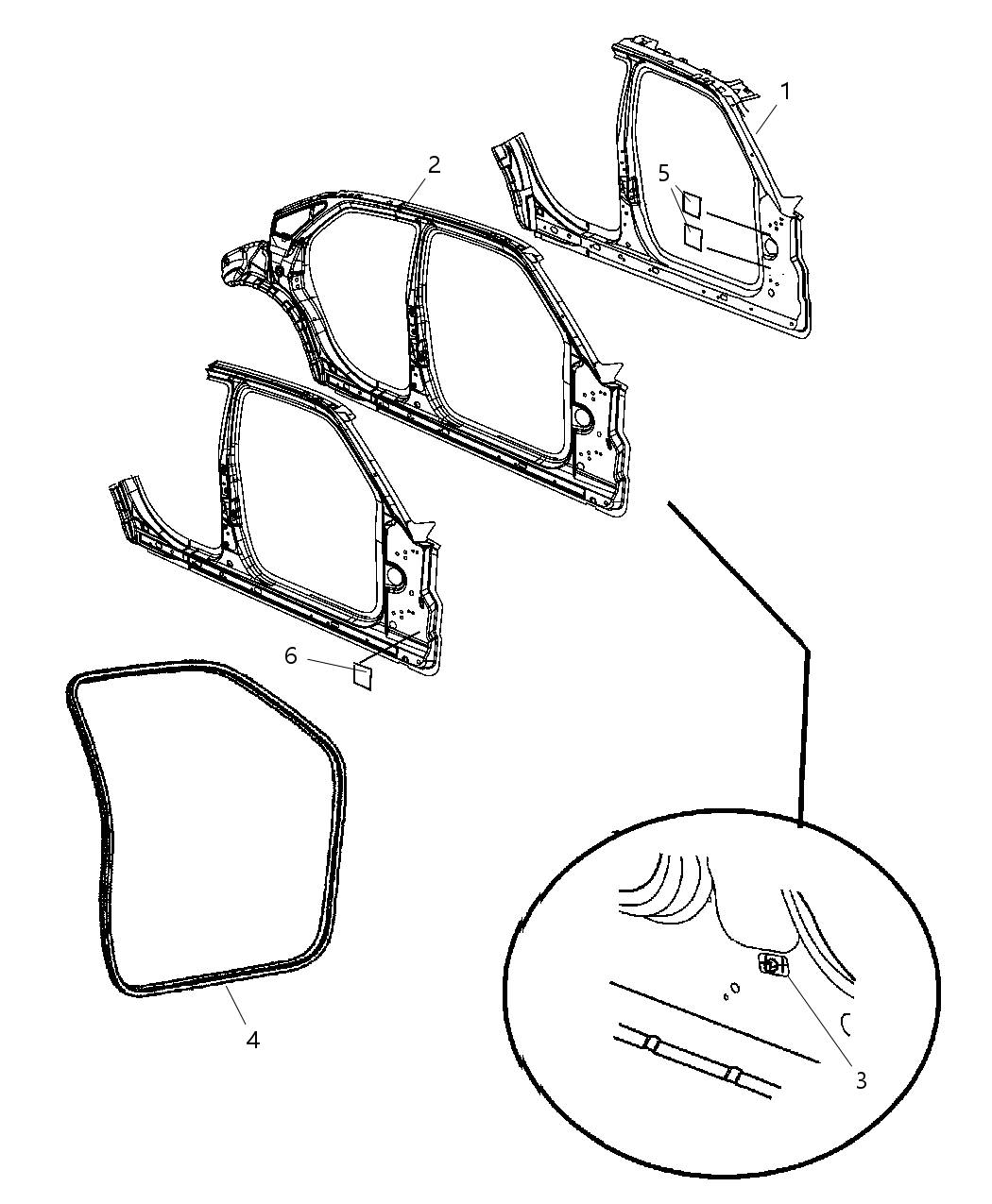 Mopar 5139146AU Panel Bodyside Aperture Front Inner