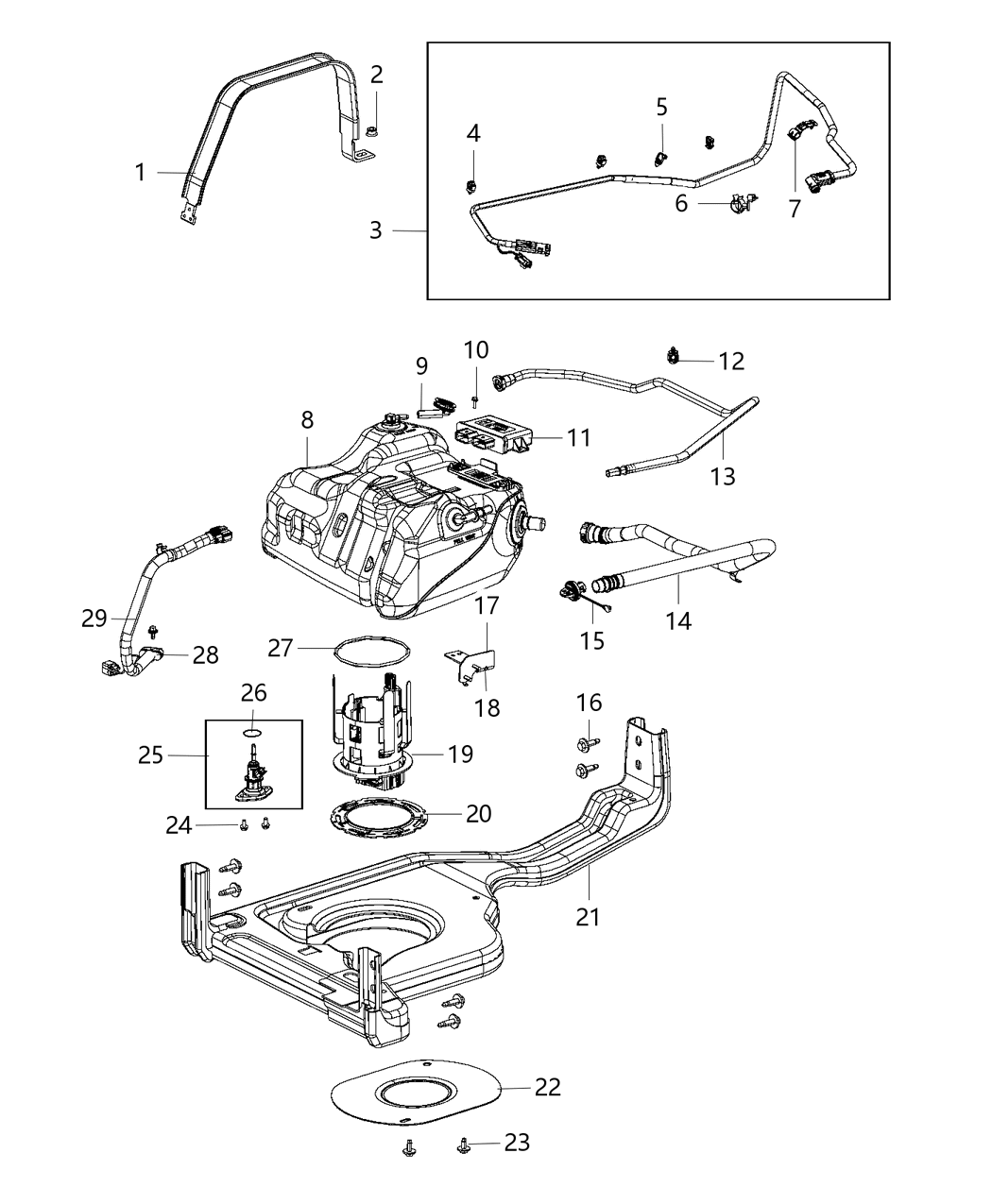 Mopar 68232838AB Bracket Fuel Line Mopar 68232838AB Bracket Fuel Line